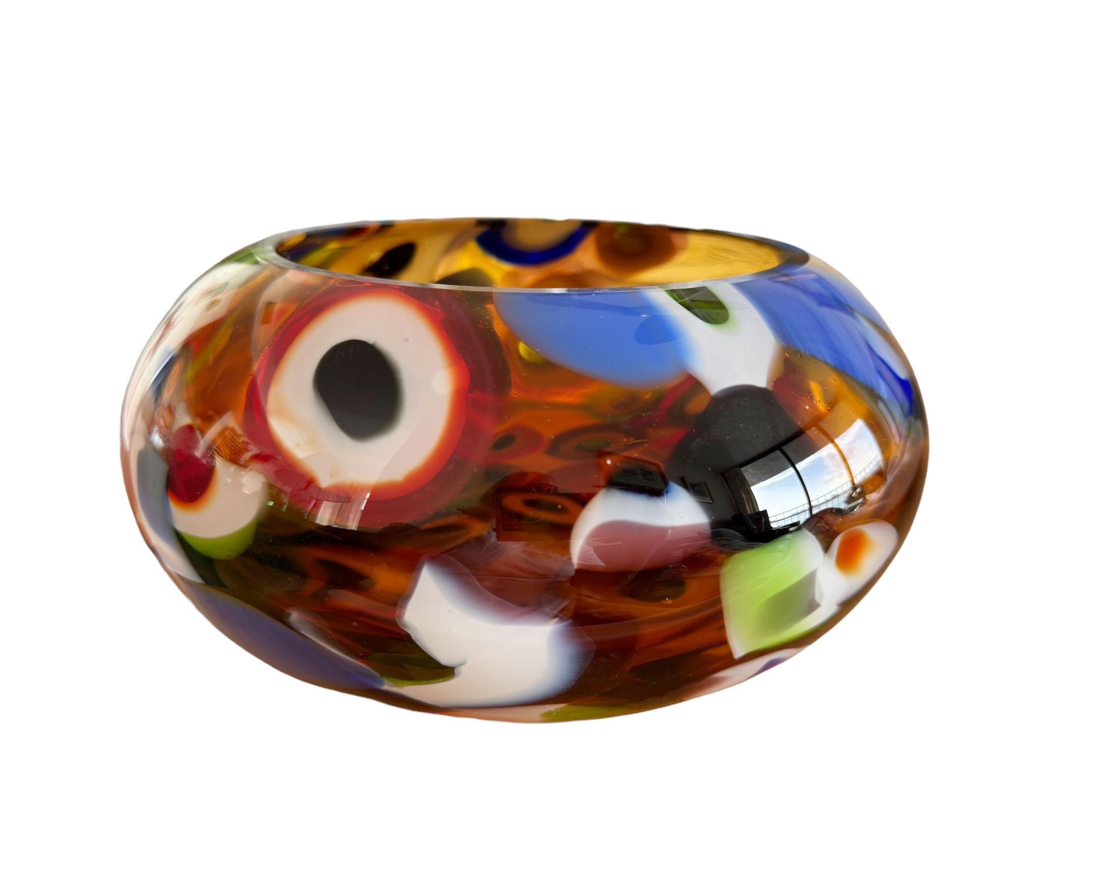 Late 20th Century Large Mid Century Millefiori Bowl For Sale