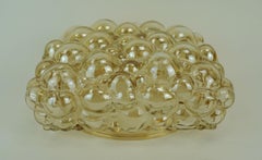 large mid century modern 1960's 1970's bubble amber glass CEILING LIGHT