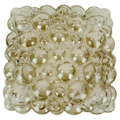 large mid century modern 1960's 1970's bubble amber glass CEILING LIGHT