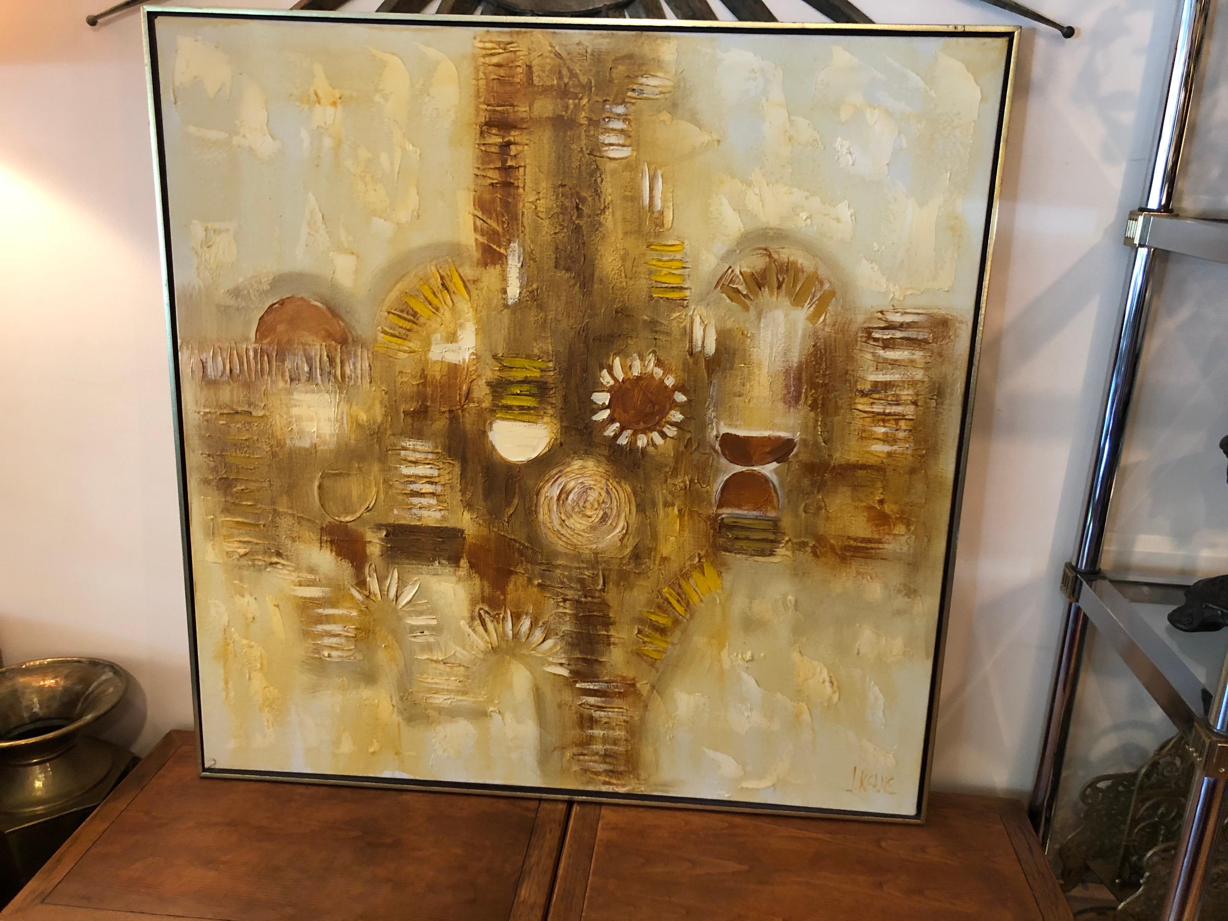 Mid-Century Modern Large Mid Century Modern Abstract by J.Keane