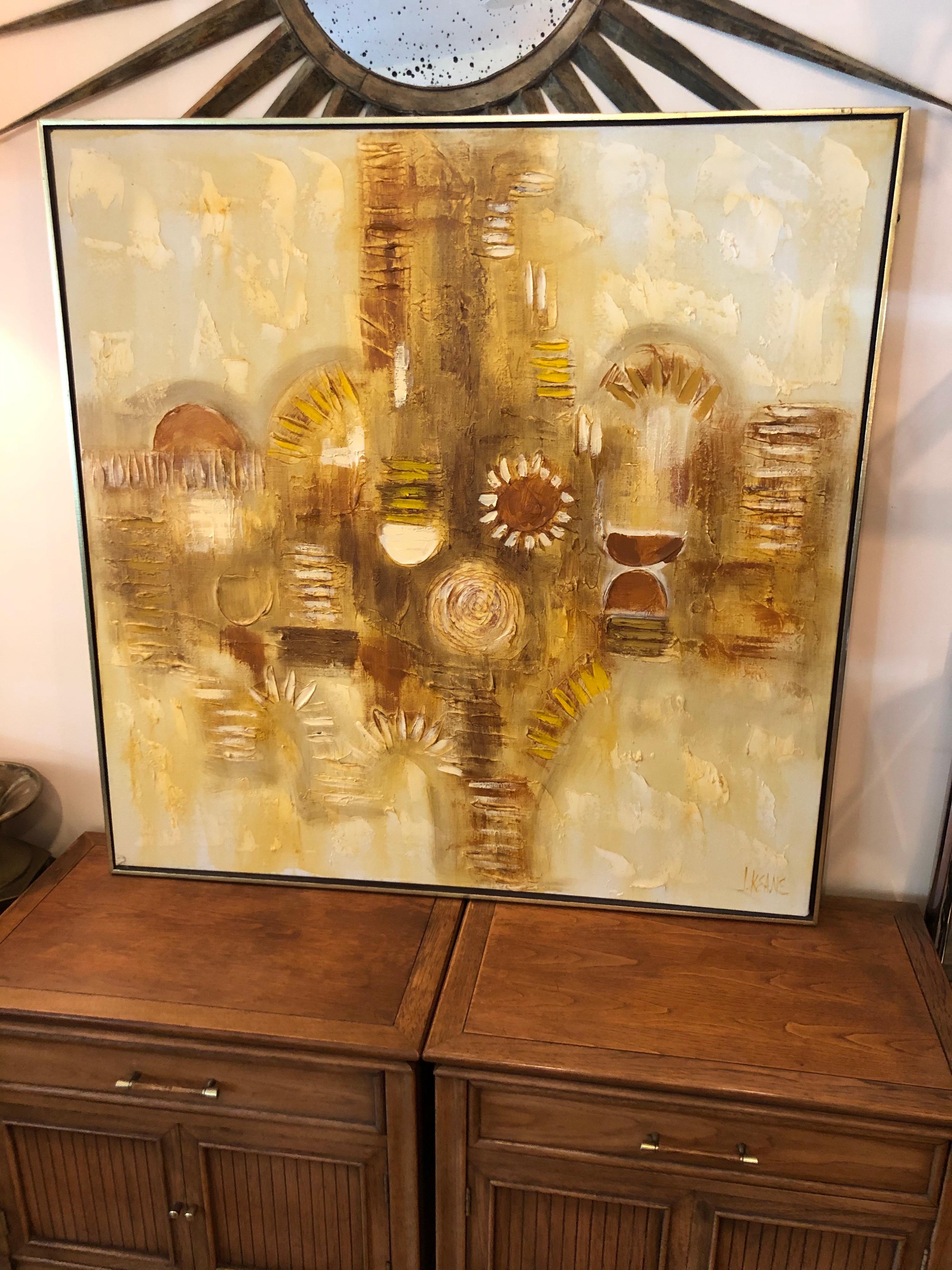 American Large Mid Century Modern Abstract by J.Keane