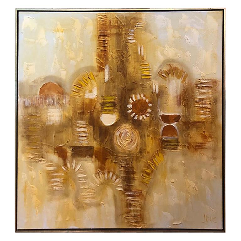 Large Mid Century Modern Abstract by J.Keane