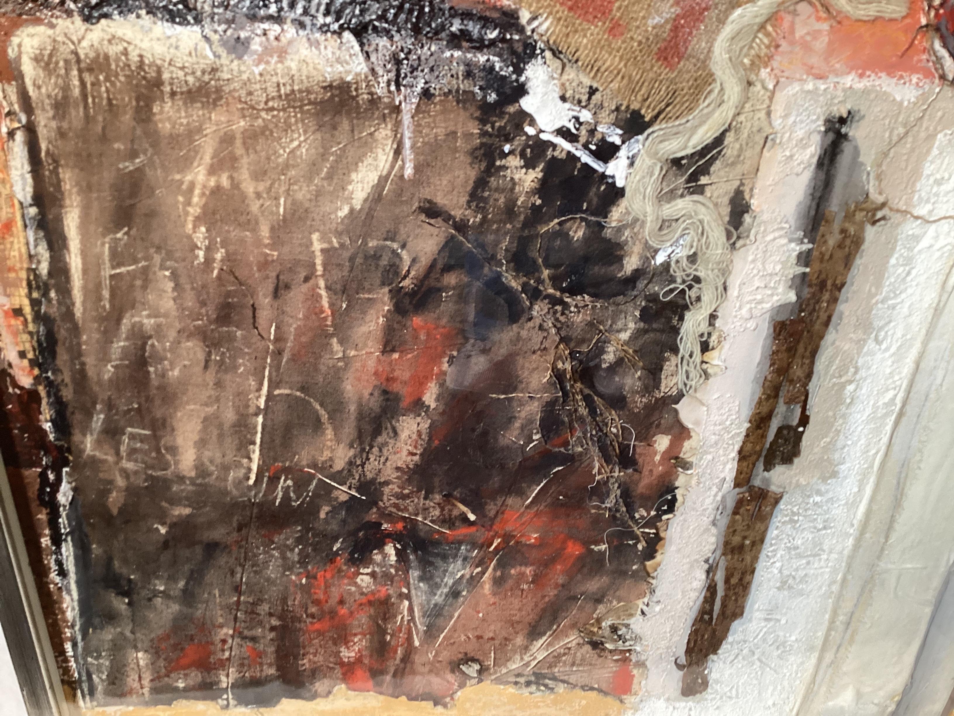 Américain Large Mid Century Modern Abstract Collage by Eileen Schreiber en vente