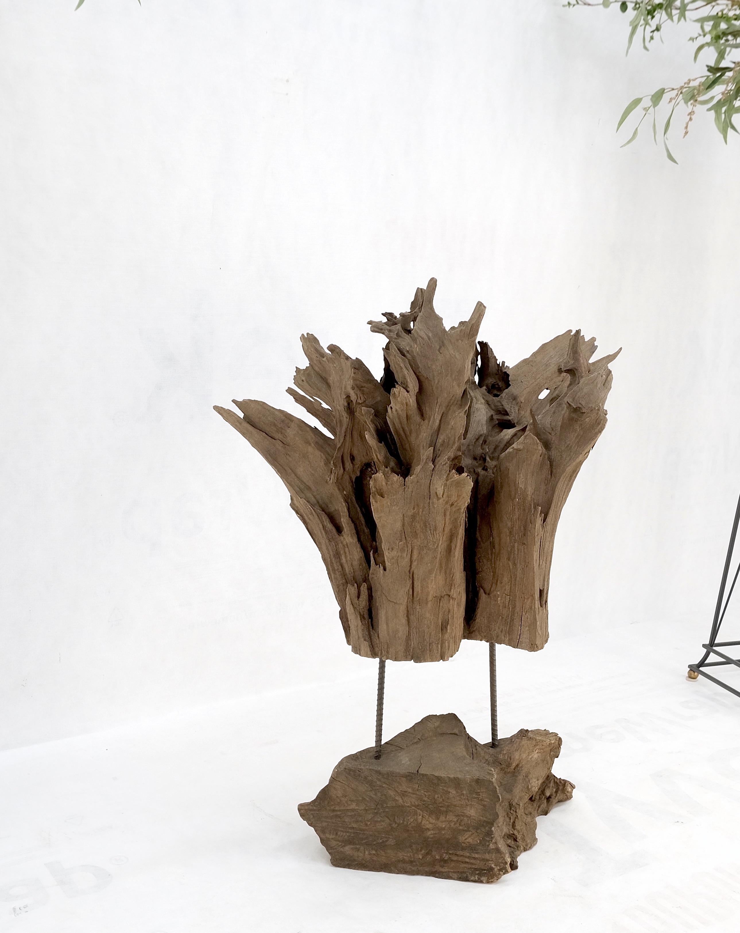 Arts and Crafts Large Mid-Century Modern Abstract Driftwood Floating Suspended Sculpture For Sale