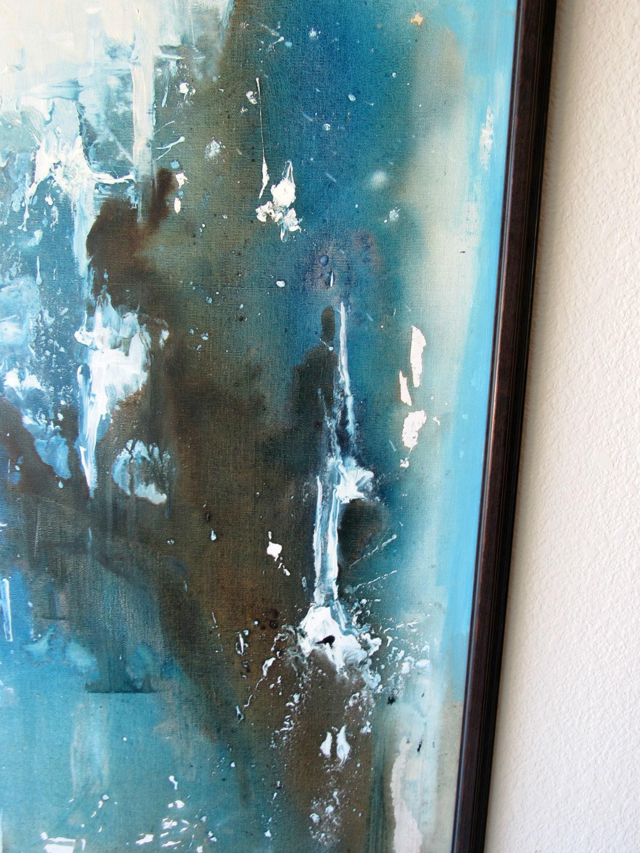 American Marquetta Carroll Abstract Painting 1960s For Sale