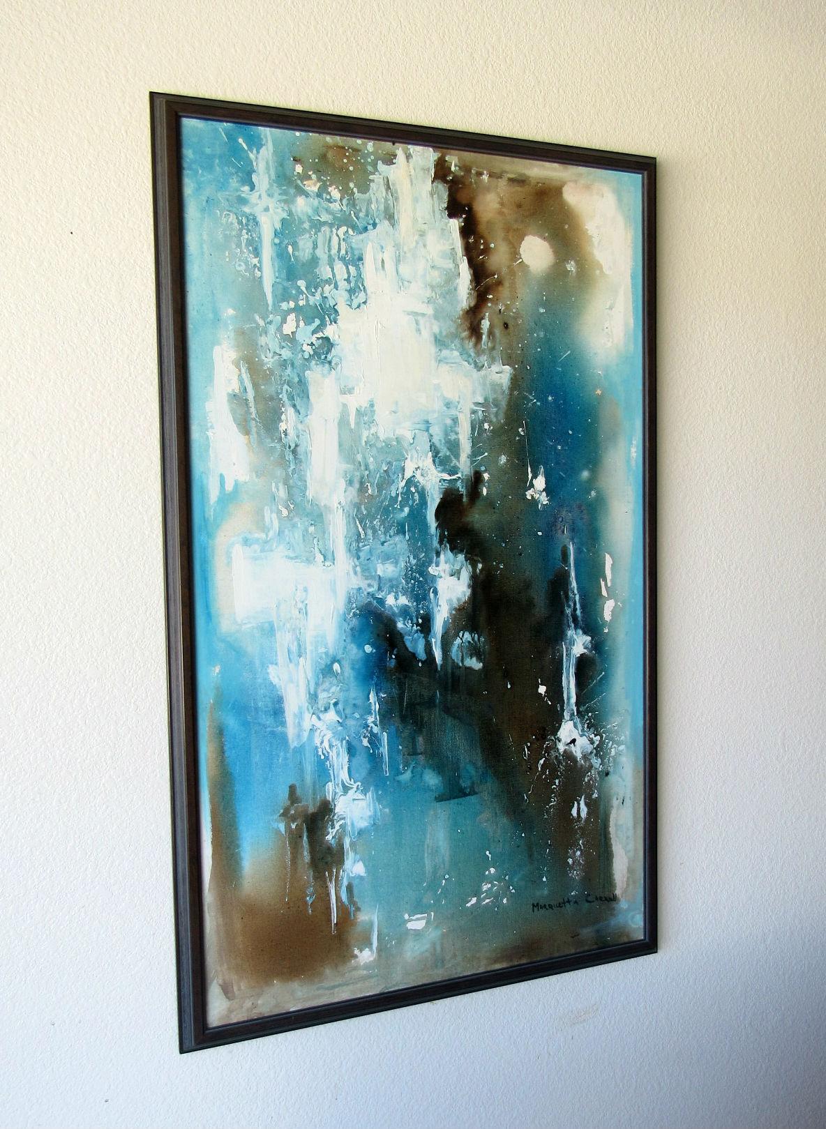 20th Century Marquetta Carroll Abstract Painting 1960s For Sale