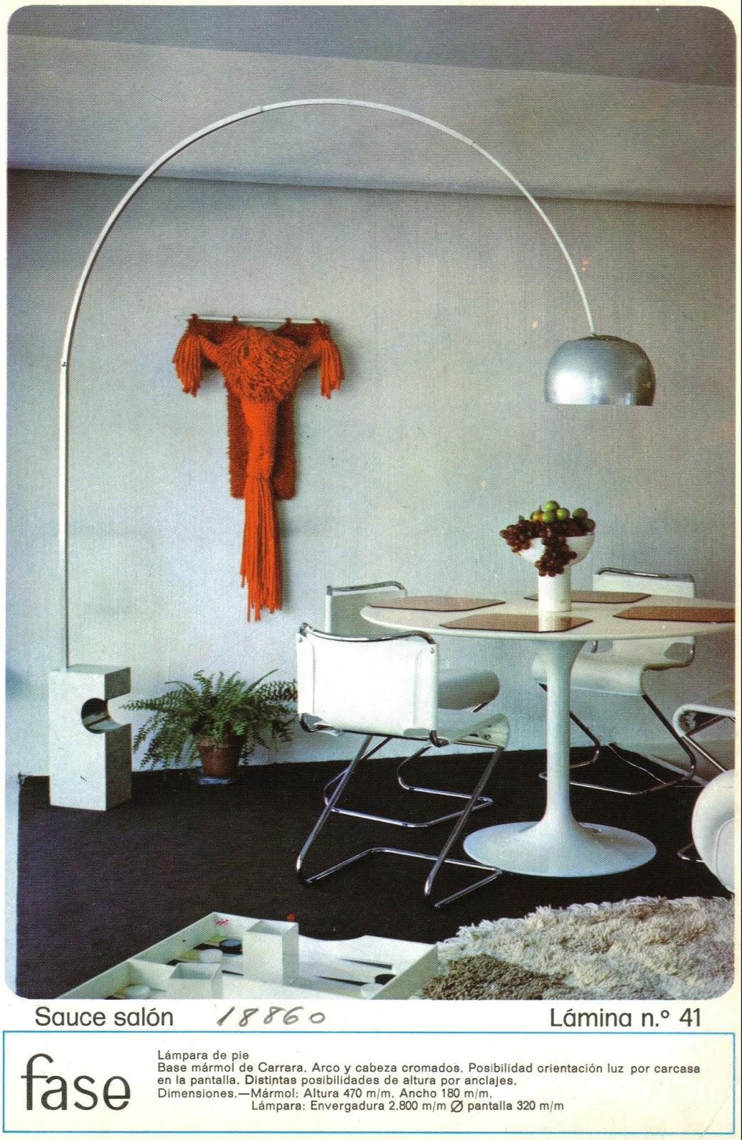 Large Mid-Century Modern Arc Floor Lamp Model Sauce Salon for Fase, Spain, 1970s 4