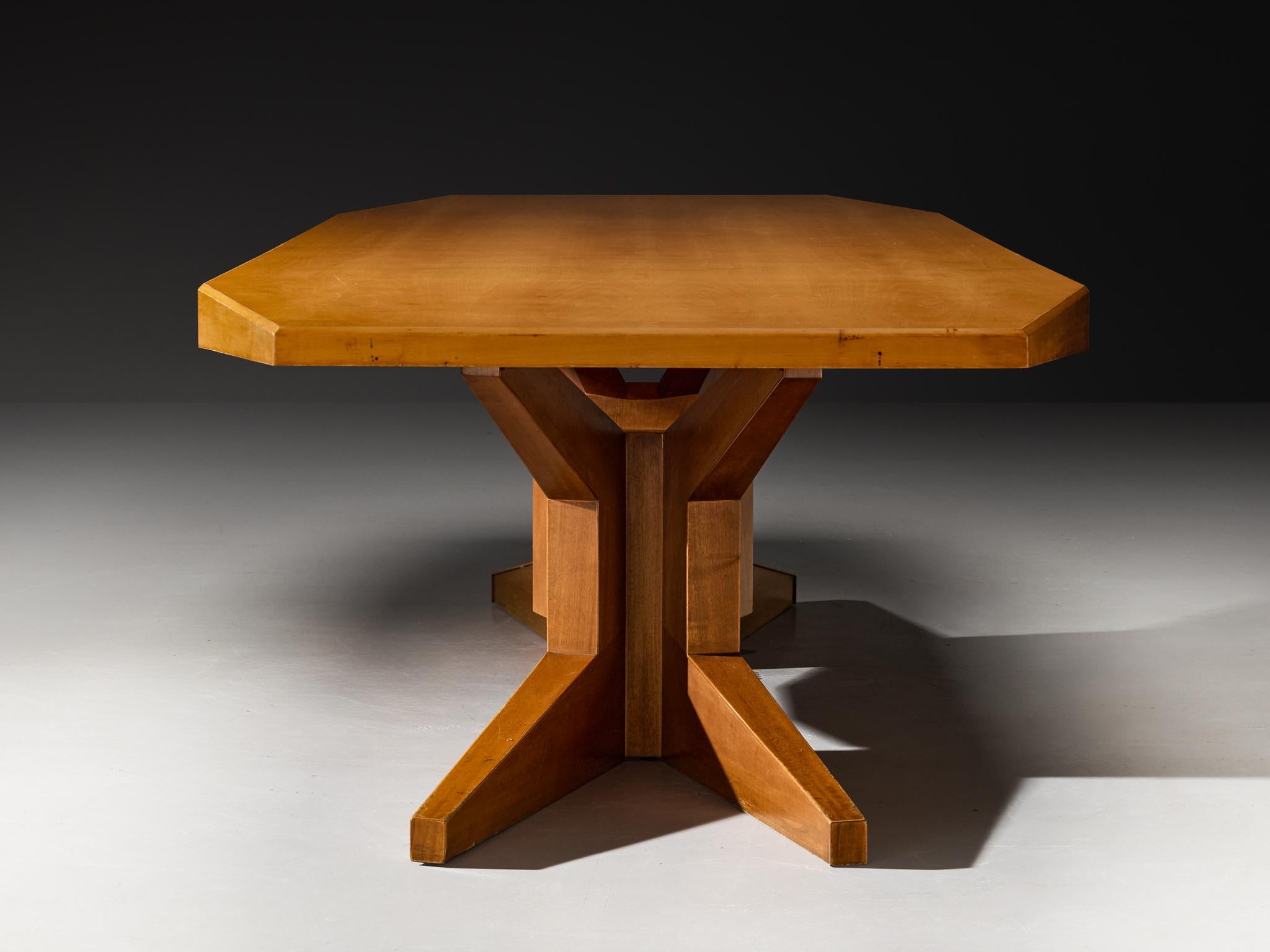 Mid-20th Century Large Mid-Century Modern Architectural Dining or Conference Table in Walnut For Sale