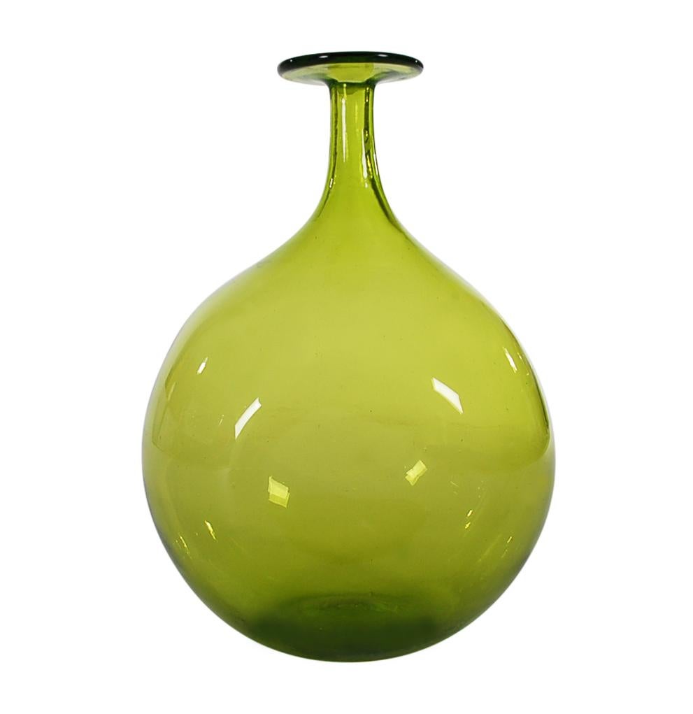 Large Mid-Century Modern Art Glass Vase by Wayne Husted for Blenko Glass