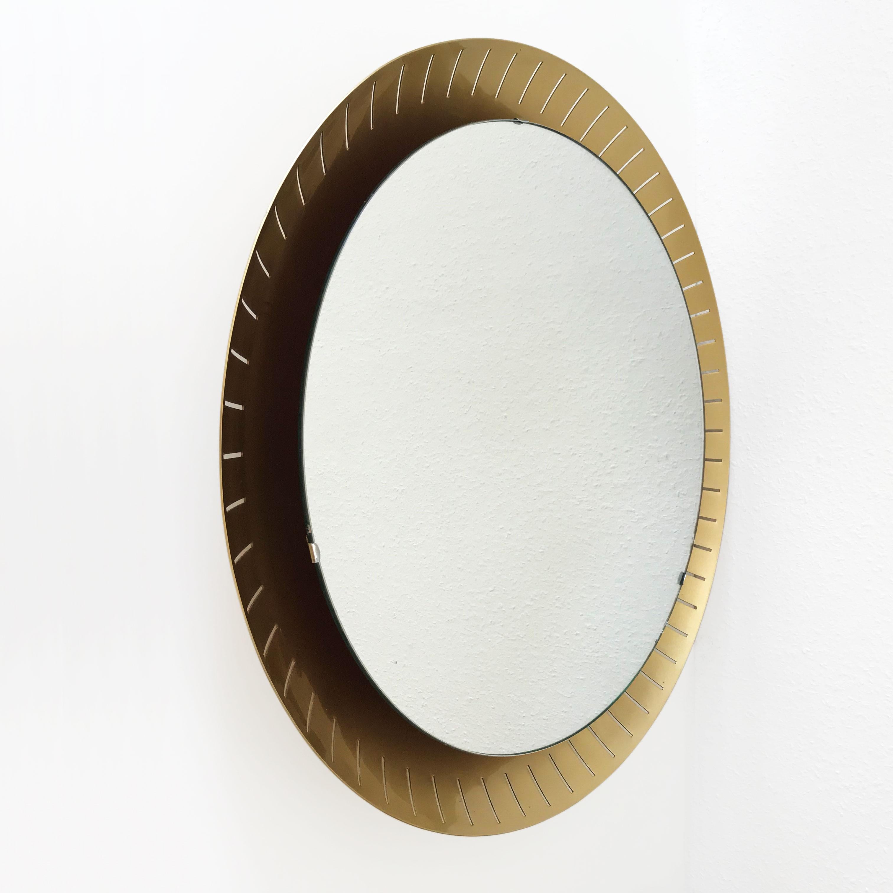 Large Mid-Century Modern Backlit Wall Mirror by Hillebrand, 1950s, Germany For Sale 3
