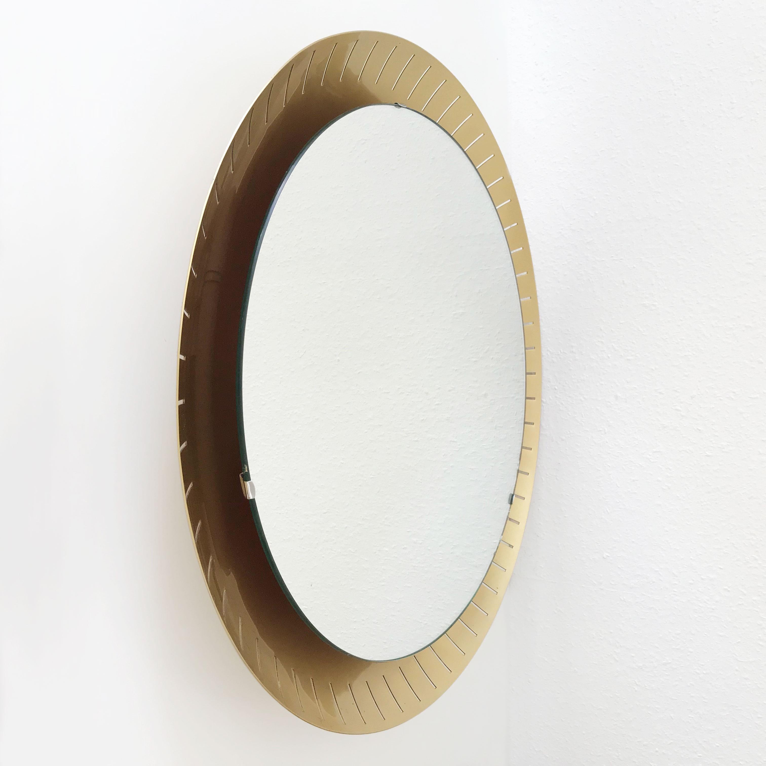 Large Mid-Century Modern Backlit Wall Mirror by Hillebrand, 1950s, Germany For Sale 4