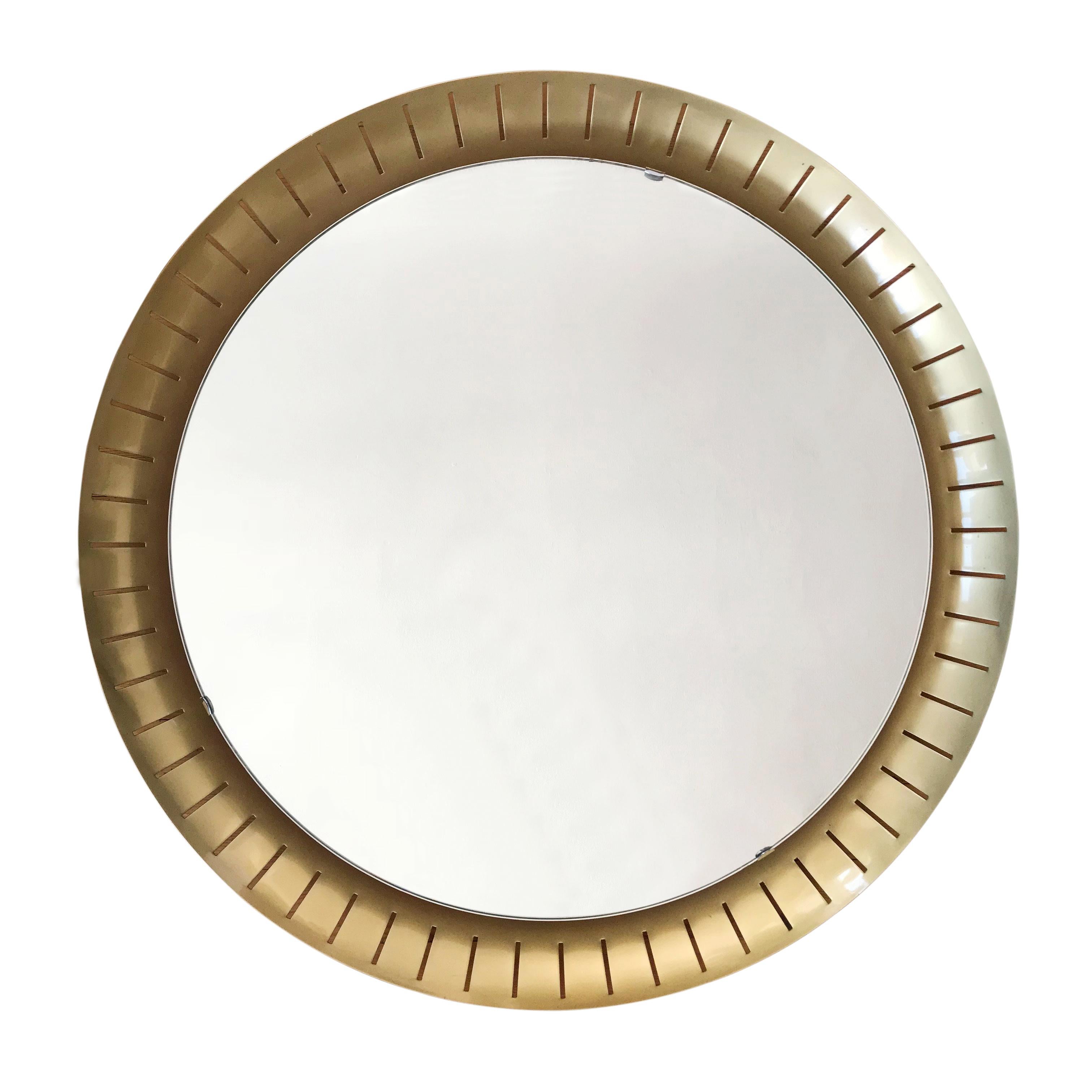 Large Mid-Century Modern Backlit Wall Mirror by Hillebrand, 1950s, Germany For Sale