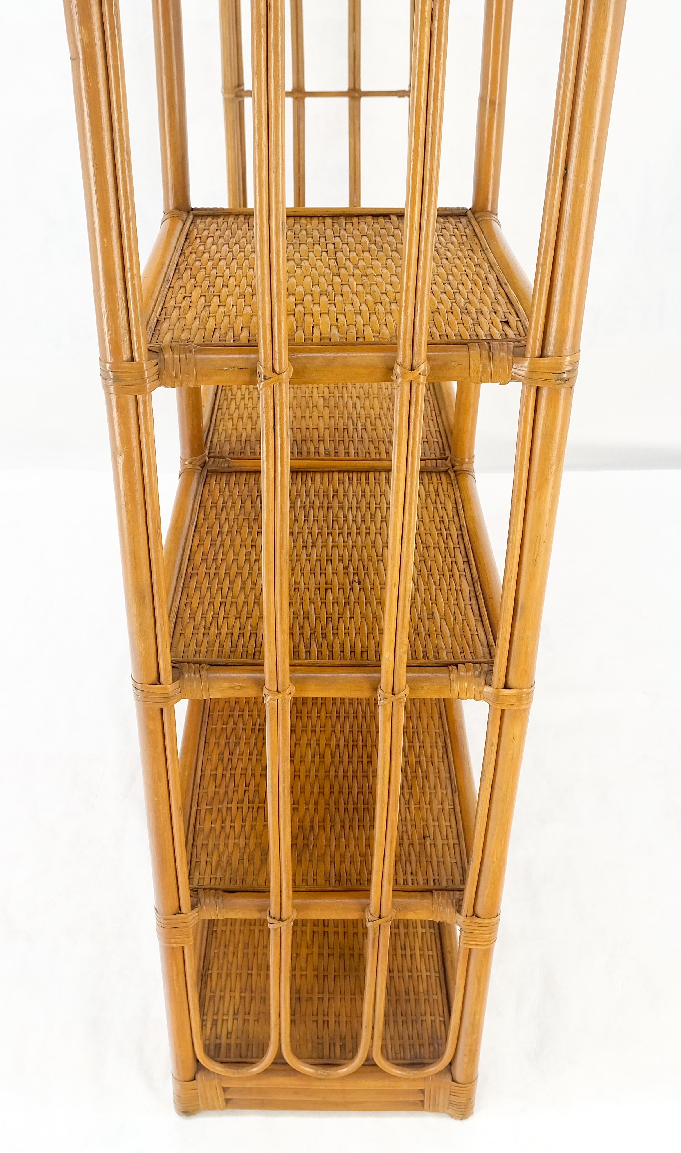 Grande scaffale di bambù del Mid Century Modern Etagere Bookcase Wall Unit MINT in vendita 6