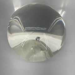 Large Mid Century Modern Baskeball Sized Solid Lucite Ball Sphere Sculpture
