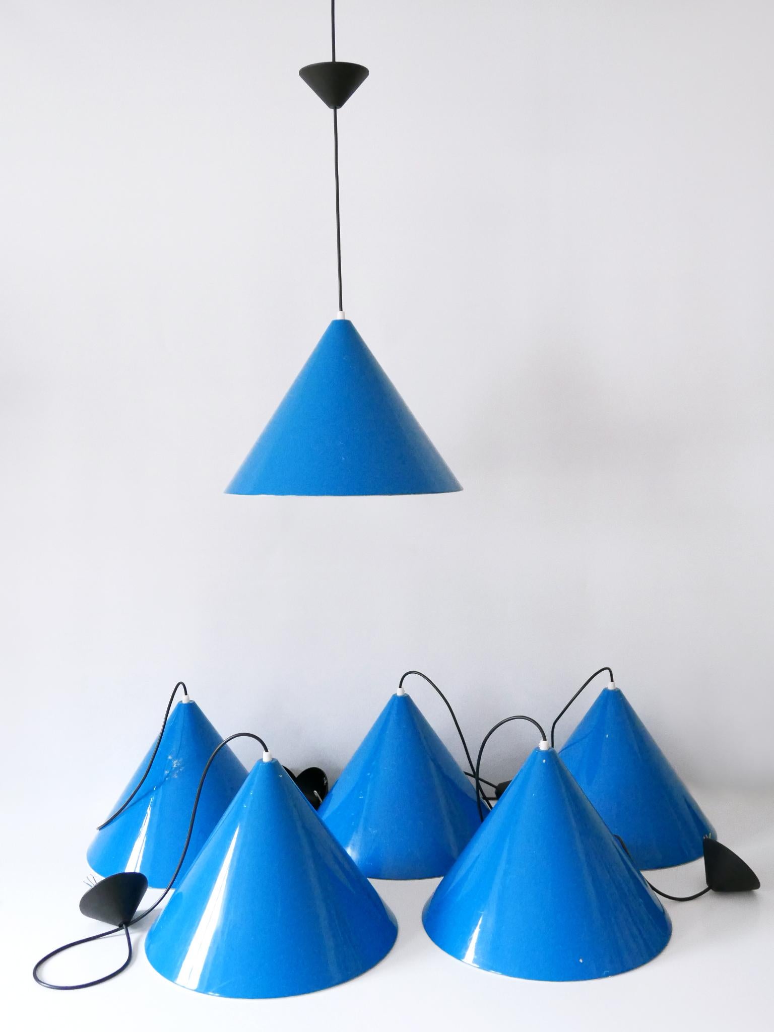 Danish Large Mid Century Modern Billard Pendant Lamps by Louis Poulsen Denmark 1960s For Sale