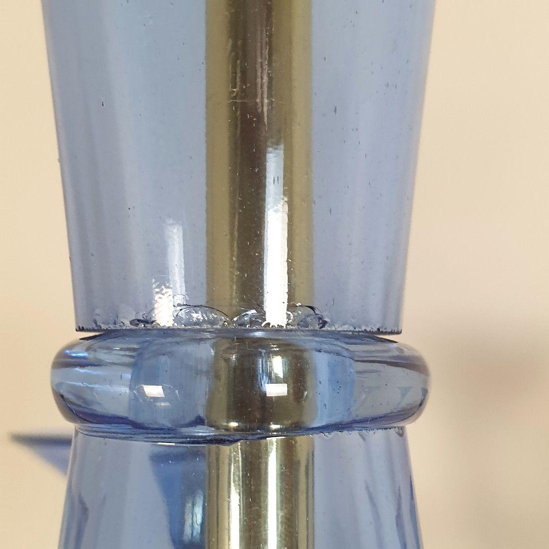 Grand lustre en verre de Murano bleu de The MODERNITY en vente 5
