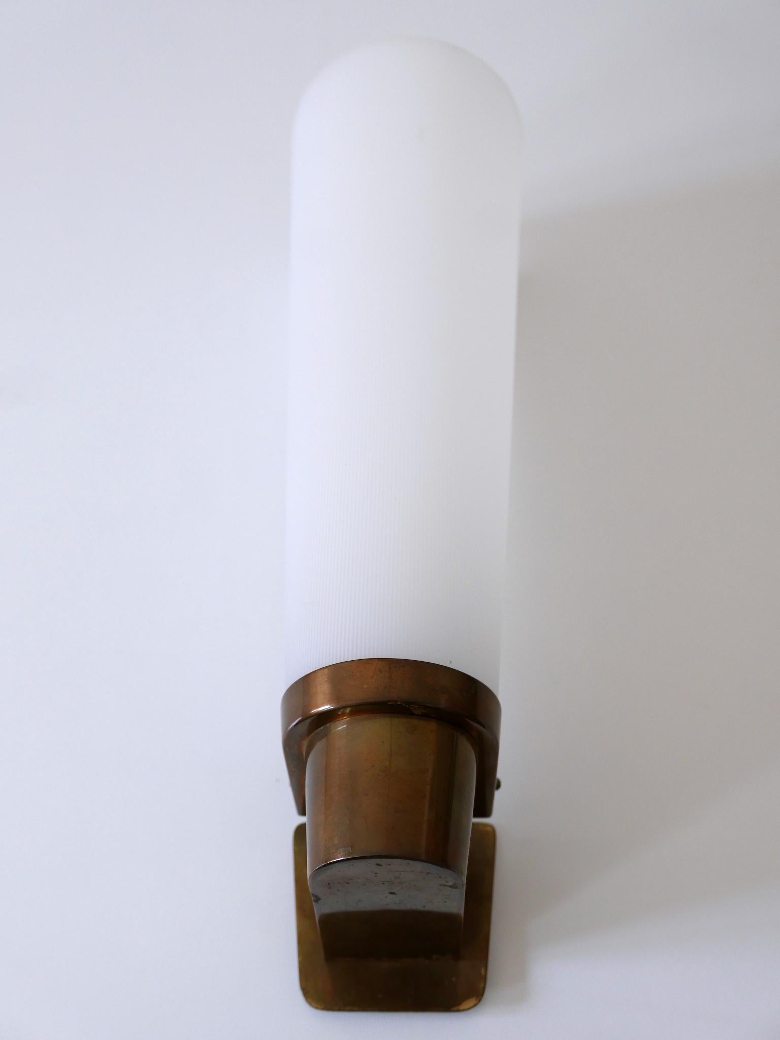 Large Mid-Century Modern Brass & Acrylic Wall Light or Sconce Germany 1950s For Sale 4