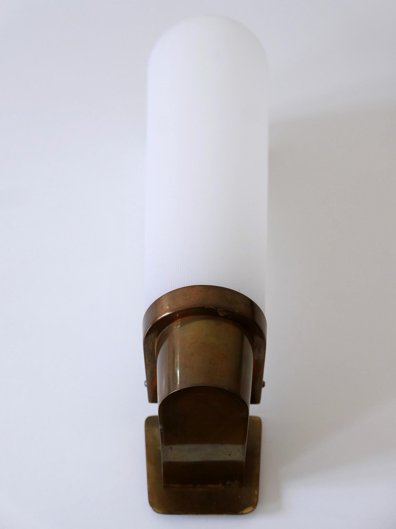 Large Mid-Century Modern Brass & Acrylic Wall Light or Sconce Germany 1950s For Sale 5