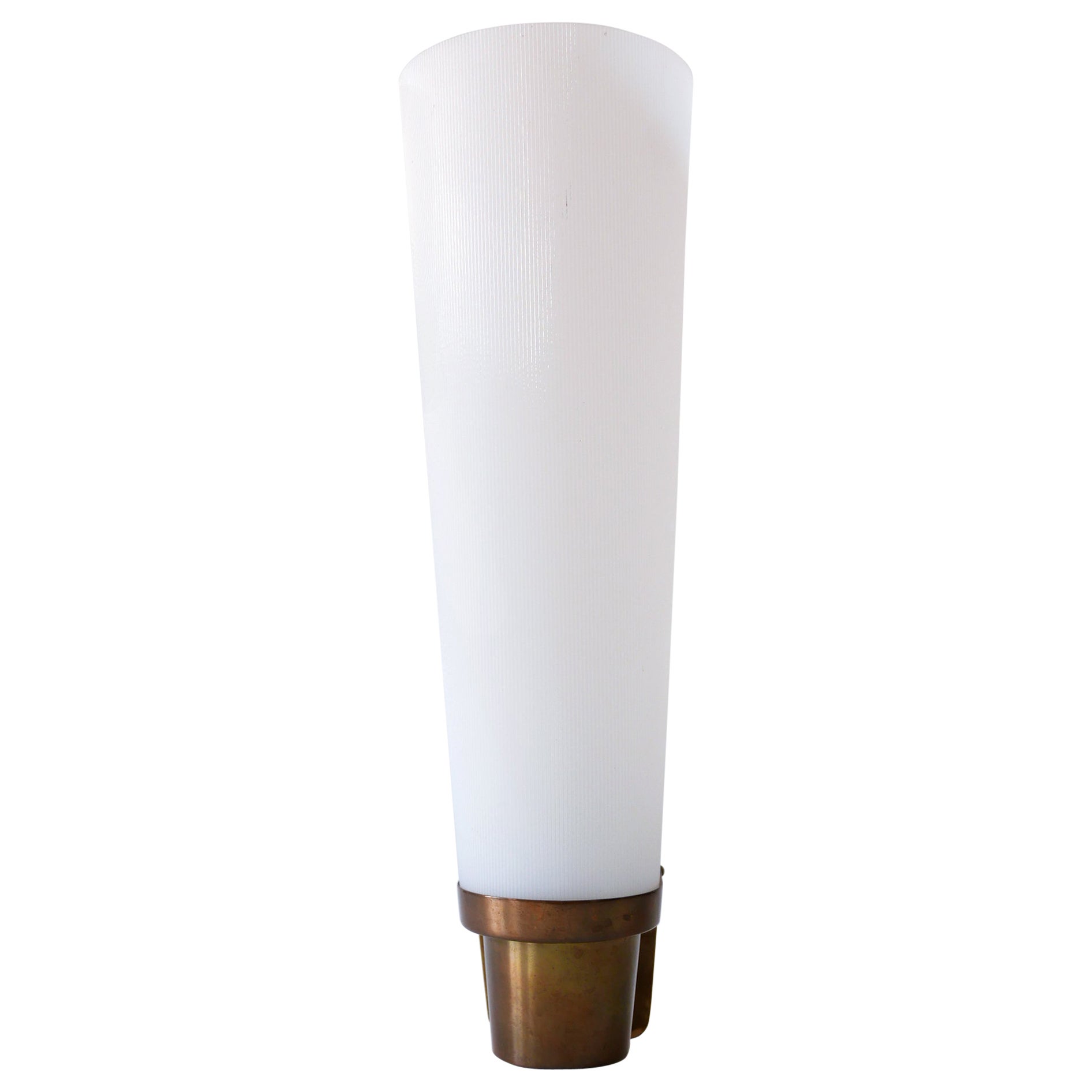 Large Mid-Century Modern Brass & Acrylic Wall Light or Sconce Germany 1950s