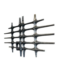 Large Mid Century Modern Brutalist Aluminum Sculpture