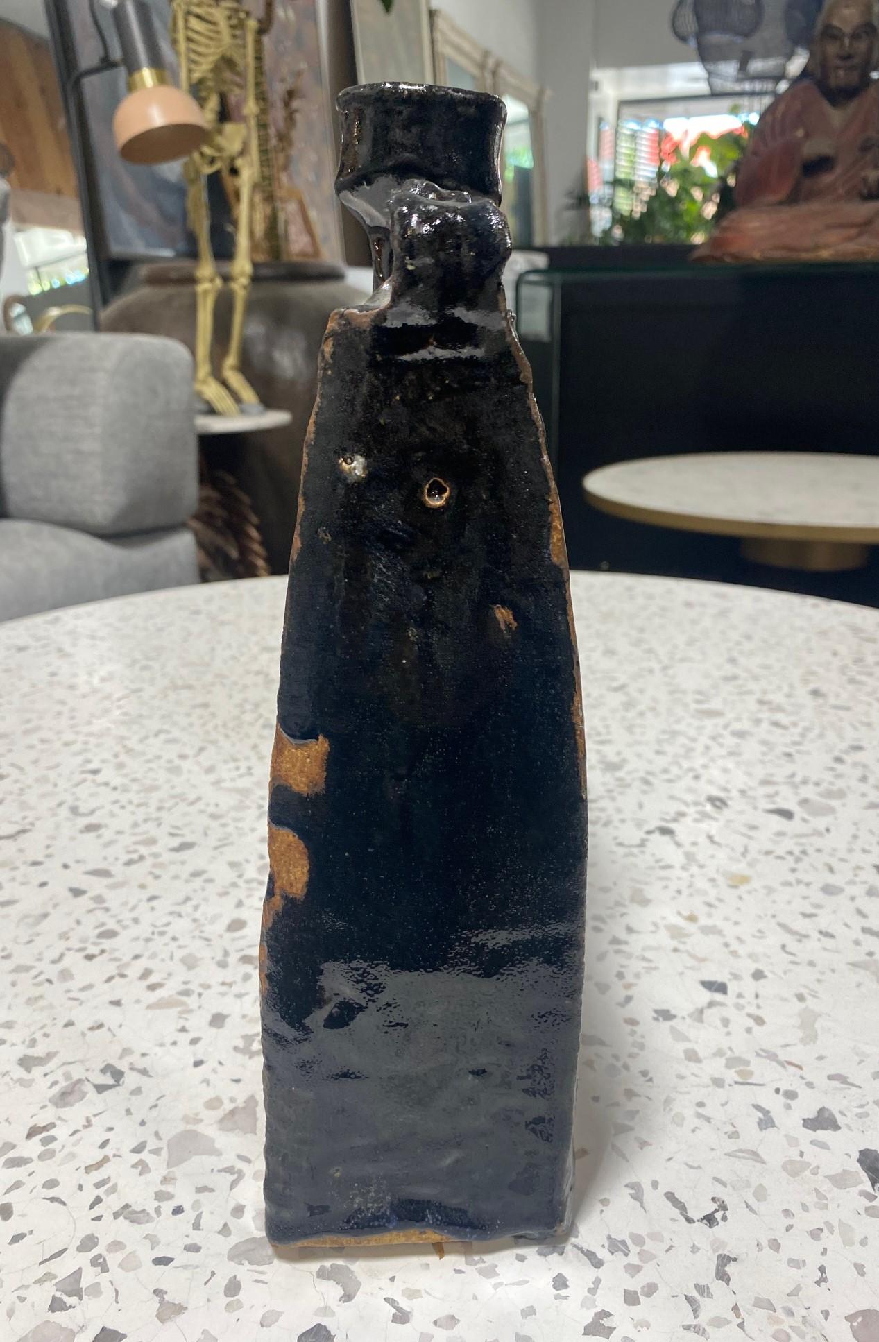 Large Mid-Century Modern Brutalist Voulkos Style Pottery Vase Vessel Sculpture For Sale 7