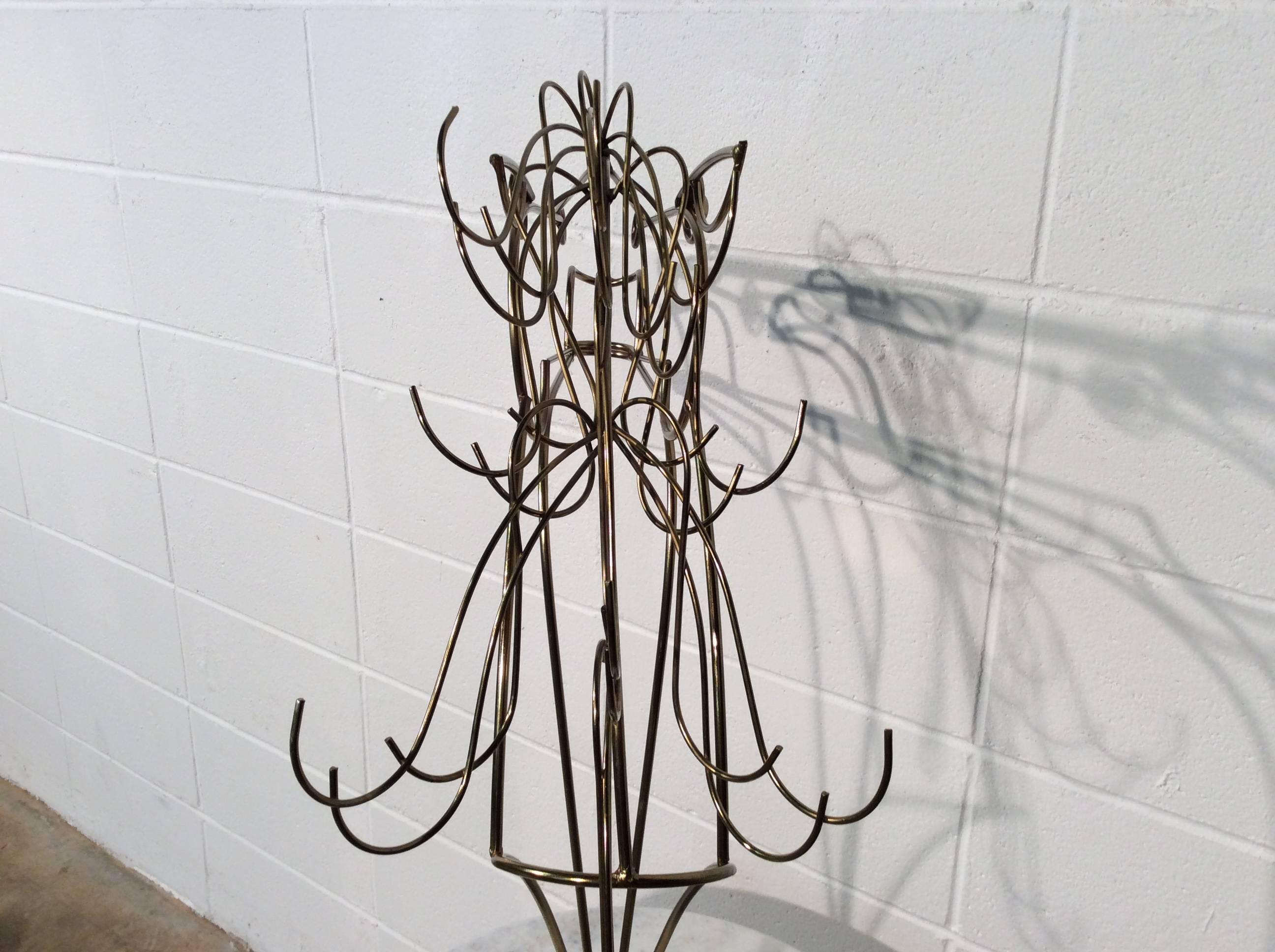 Large Mid-Century Modern C Jere Wire Horse Sculpture on a Black Marble Base 6