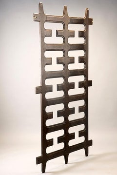 Large Mid-Century Modern Carved Wood Panel