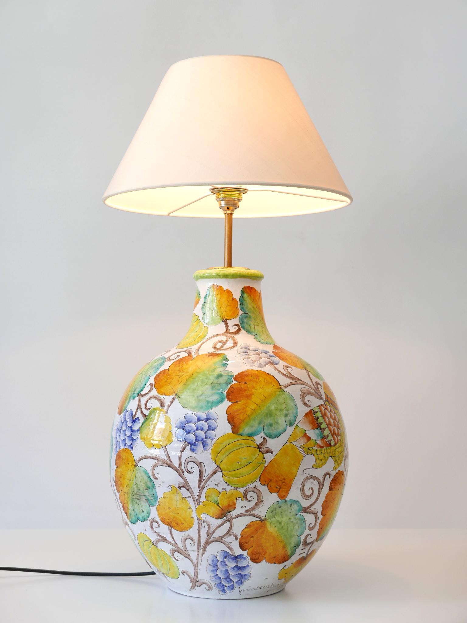 Large Mid Century Modern Ceramic Table Lamp by Romano Innocenti Italy 1960s For Sale 2