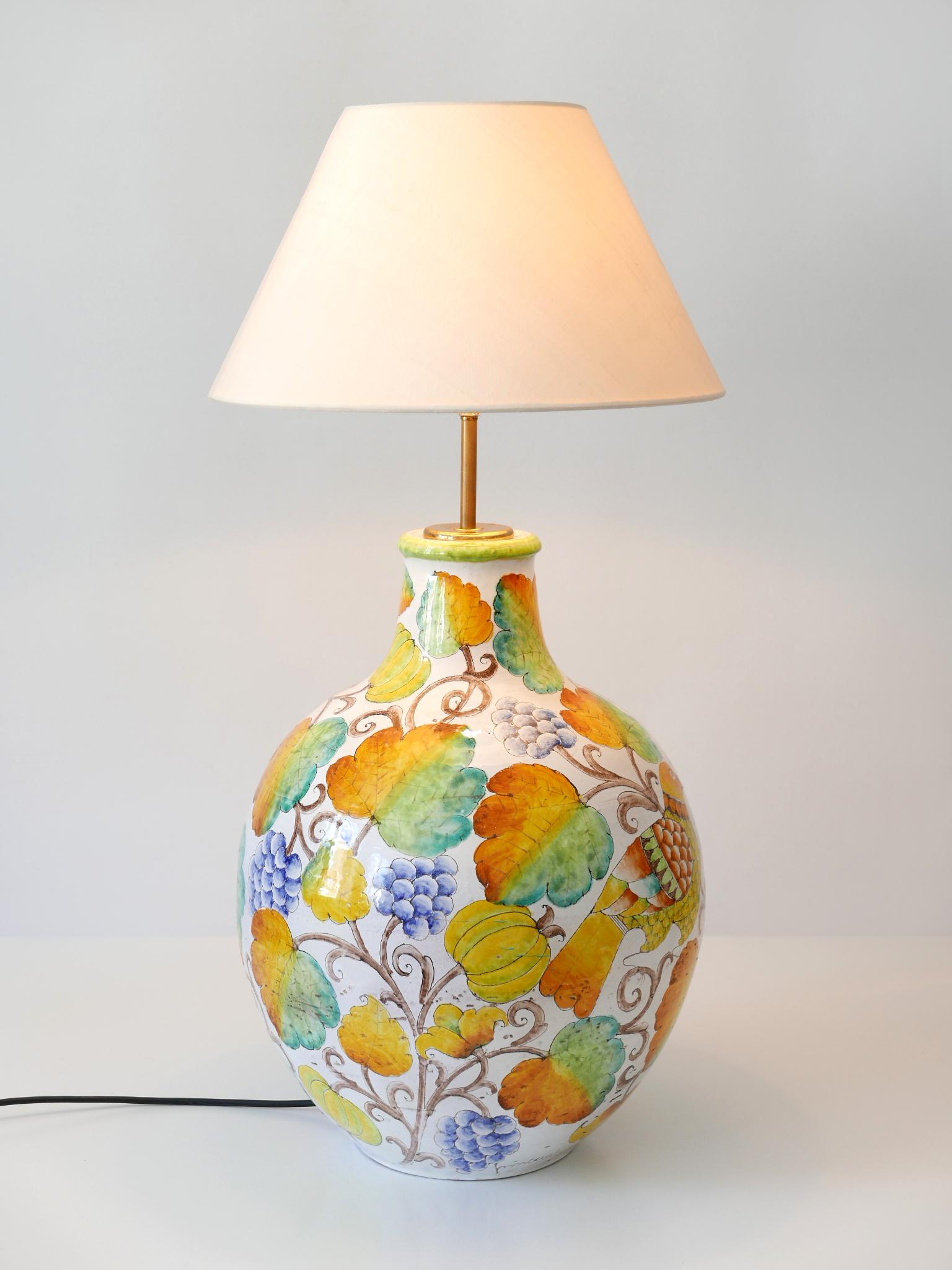 Large Mid Century Modern Ceramic Table Lamp by Romano Innocenti Italy 1960s For Sale 4