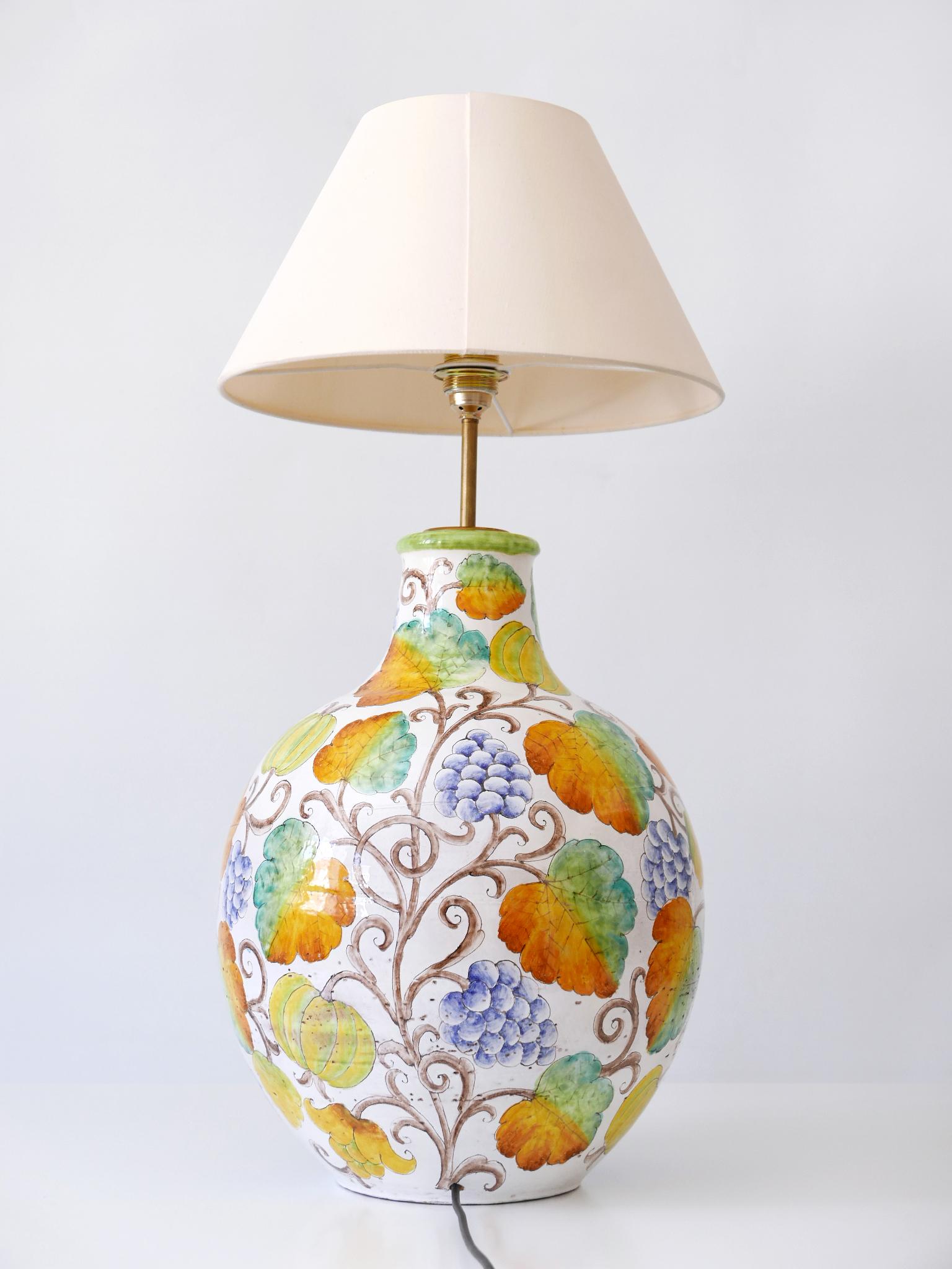Large Mid Century Modern Ceramic Table Lamp by Romano Innocenti Italy 1960s For Sale 5
