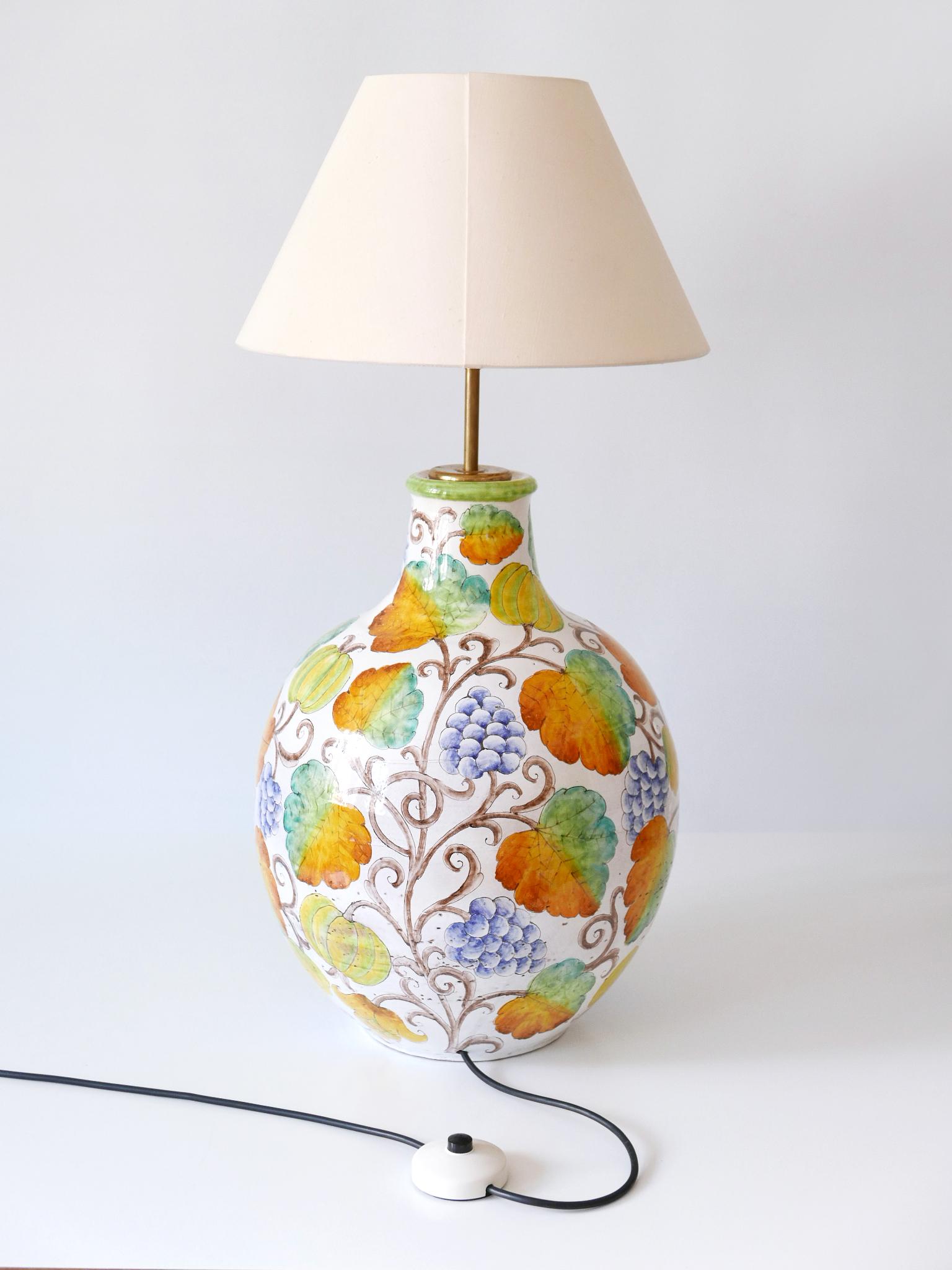 Large Mid Century Modern Ceramic Table Lamp by Romano Innocenti Italy 1960s For Sale 6