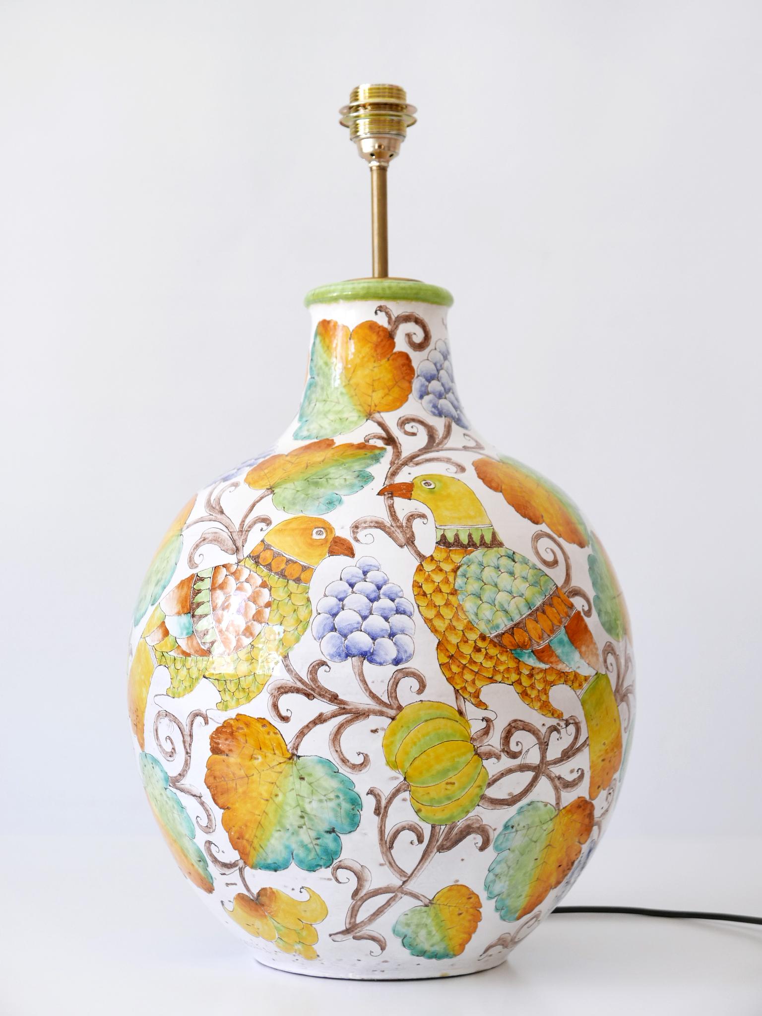 Large Mid Century Modern Ceramic Table Lamp by Romano Innocenti Italy 1960s For Sale 7