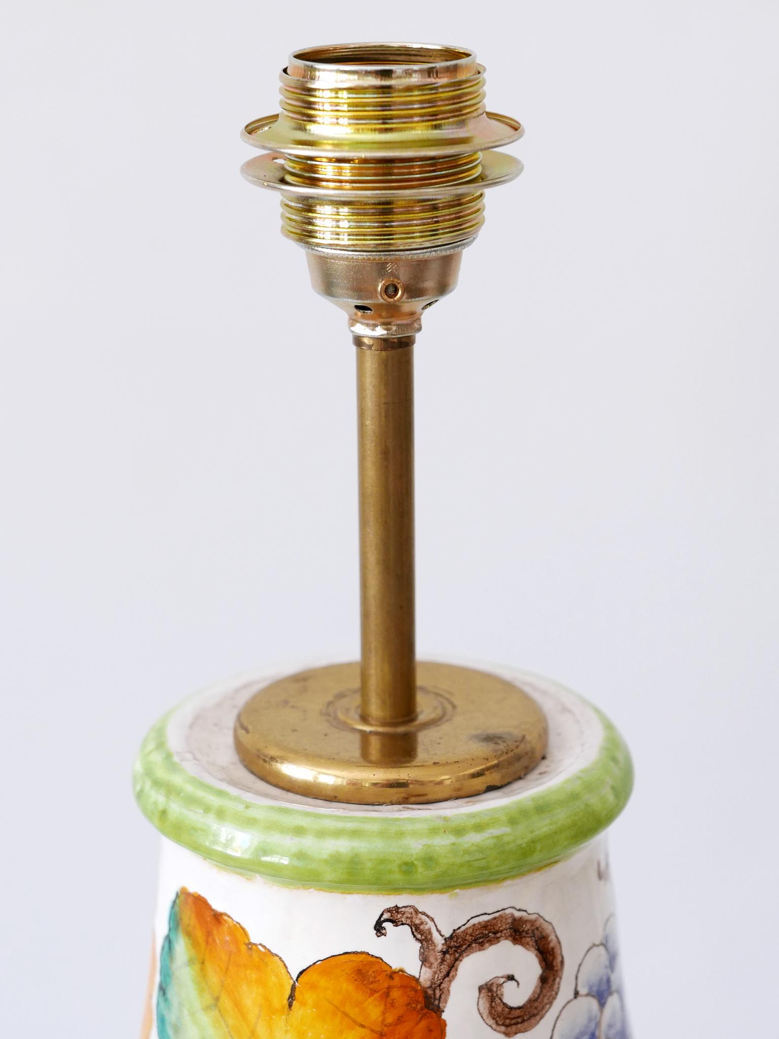 Large Mid Century Modern Ceramic Table Lamp by Romano Innocenti Italy 1960s For Sale 9