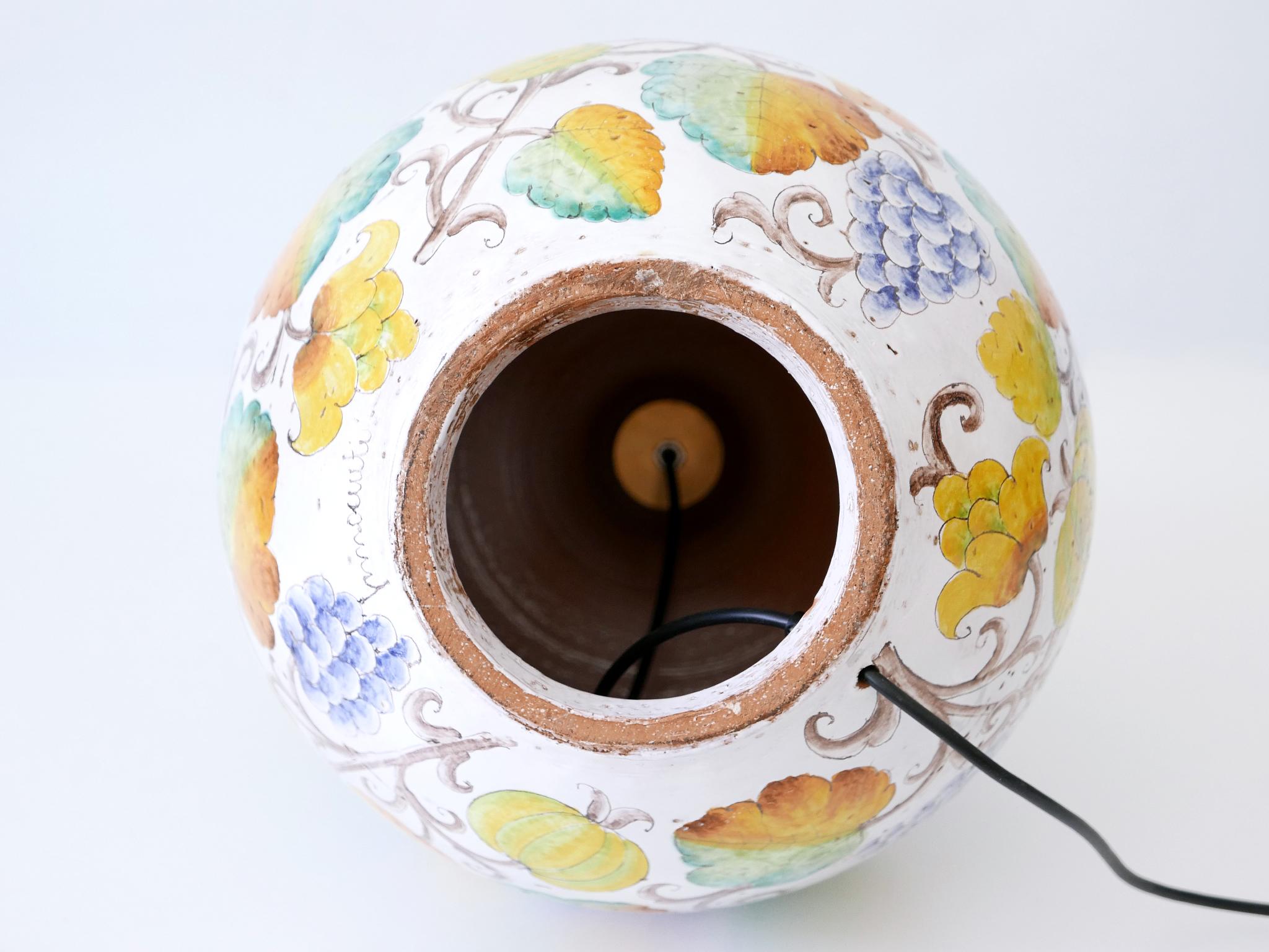 Large Mid Century Modern Ceramic Table Lamp by Romano Innocenti Italy 1960s For Sale 10