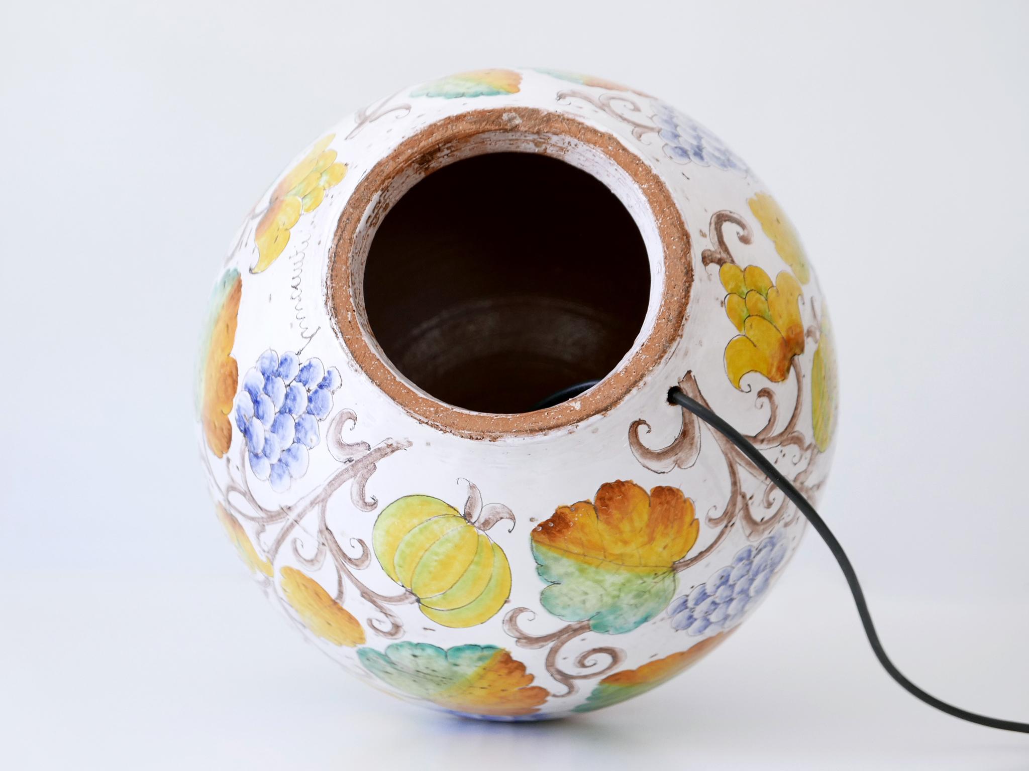 Large Mid Century Modern Ceramic Table Lamp by Romano Innocenti Italy 1960s For Sale 11