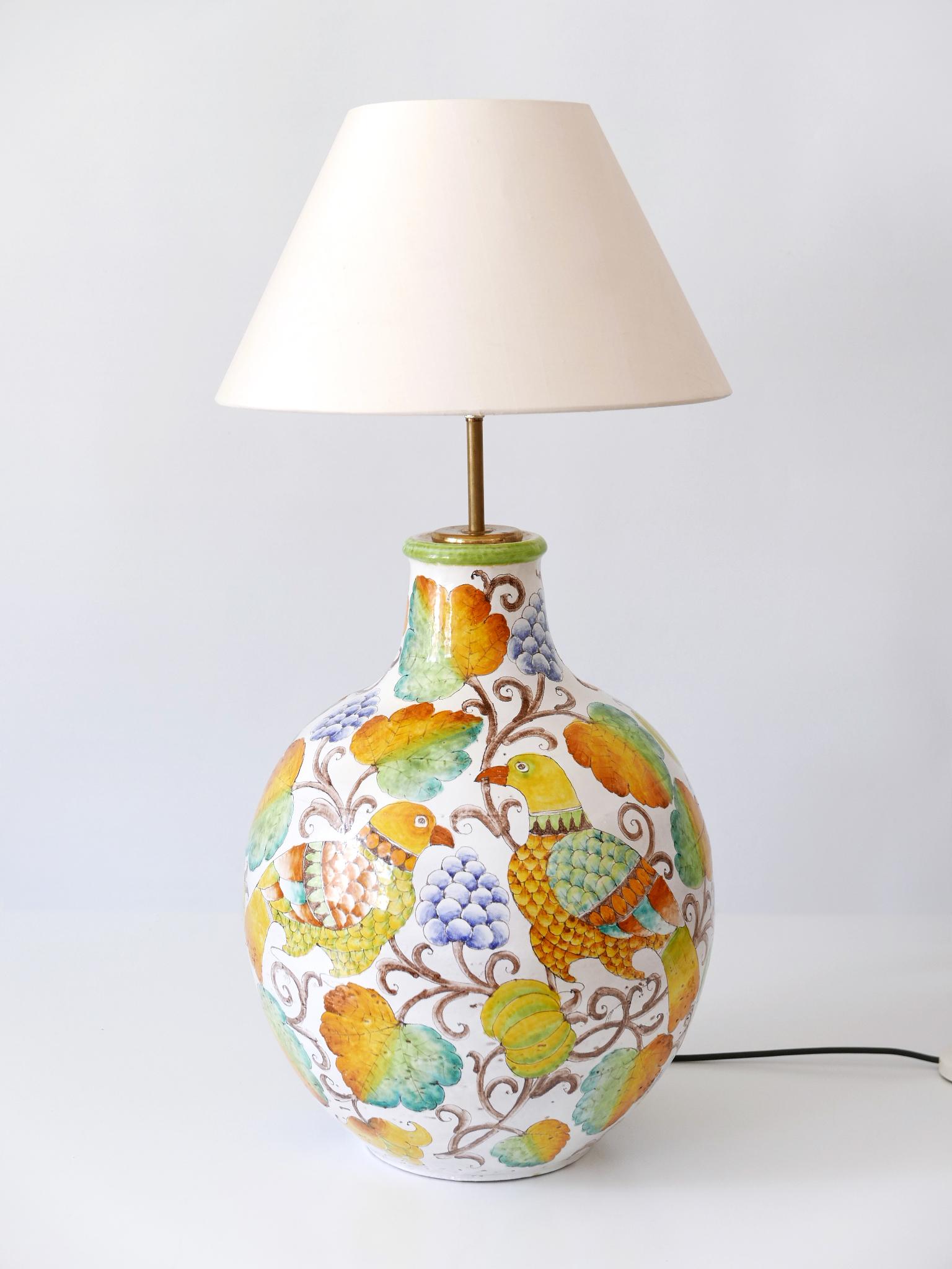 Mid-Century Modern Large Mid Century Modern Ceramic Table Lamp by Romano Innocenti Italy 1960s For Sale