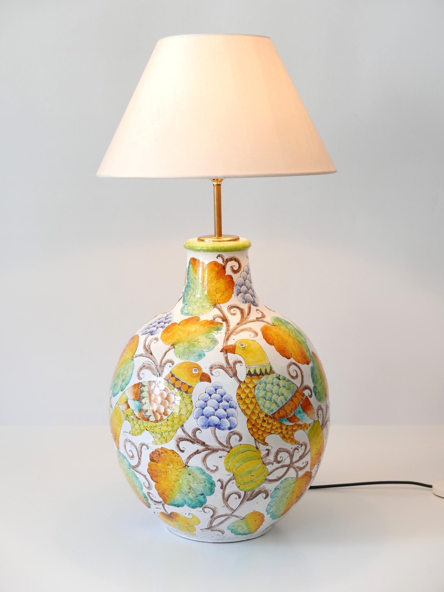 Italian Large Mid Century Modern Ceramic Table Lamp by Romano Innocenti Italy 1960s For Sale