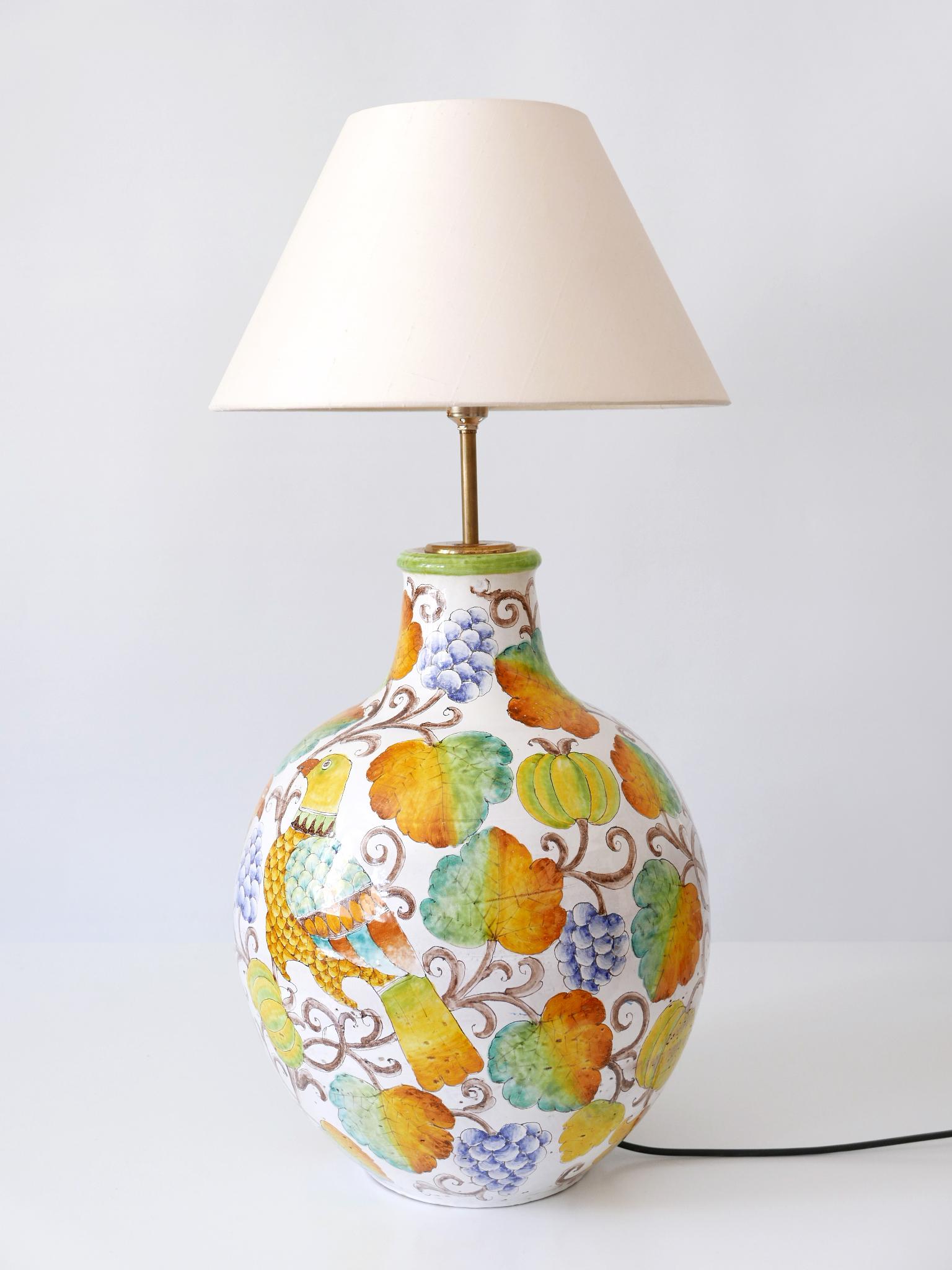 Mid-20th Century Large Mid Century Modern Ceramic Table Lamp by Romano Innocenti Italy 1960s For Sale