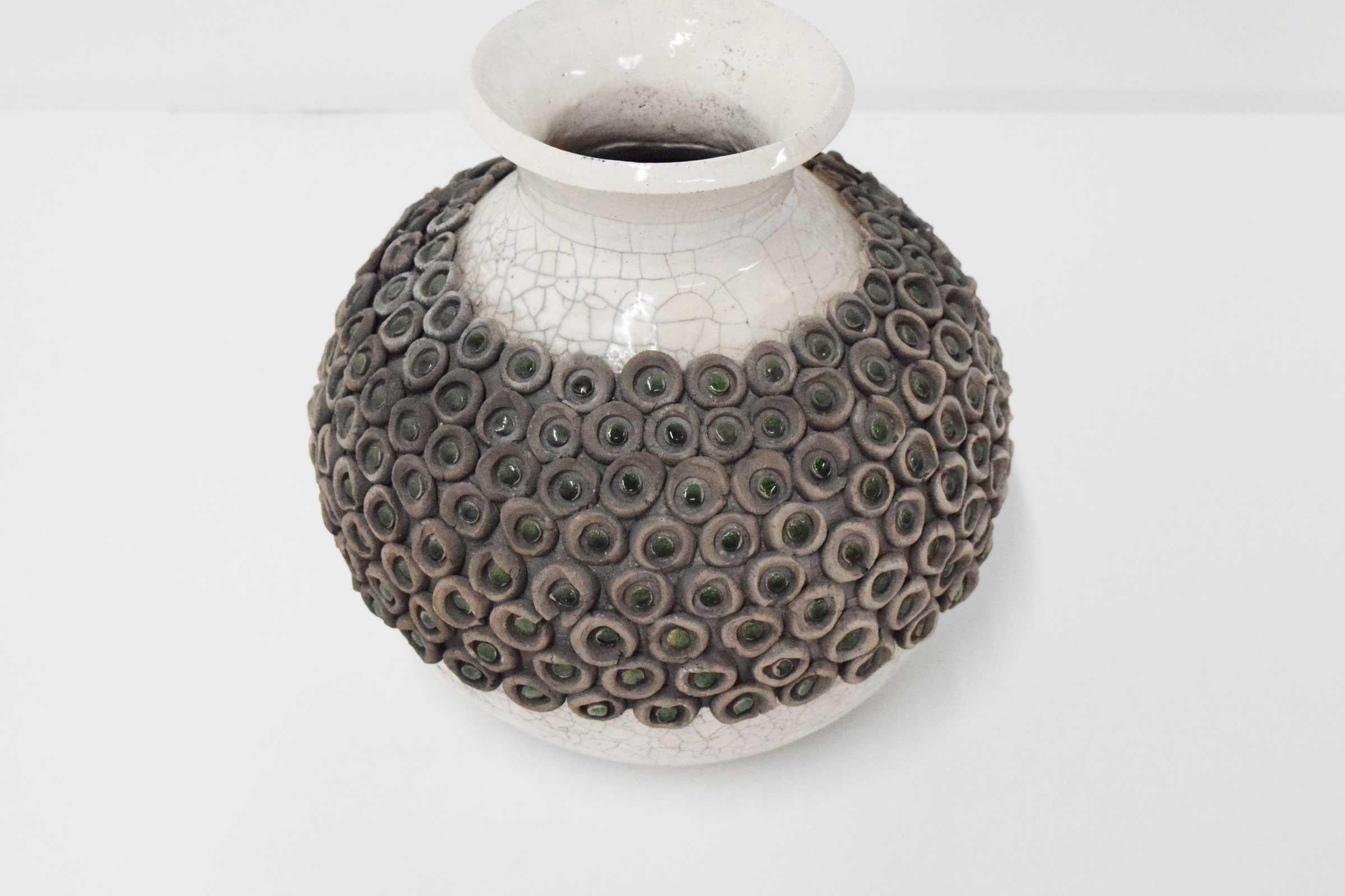 20th Century Large Mid-Century Modern Studio Ceramic Vase For Sale
