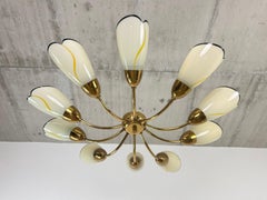 Large mid-century modern chandelier by Instala Děčín