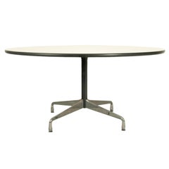 Large Mid Century Modern Circular 60" Eames Dining Conference Table Eames Vitra