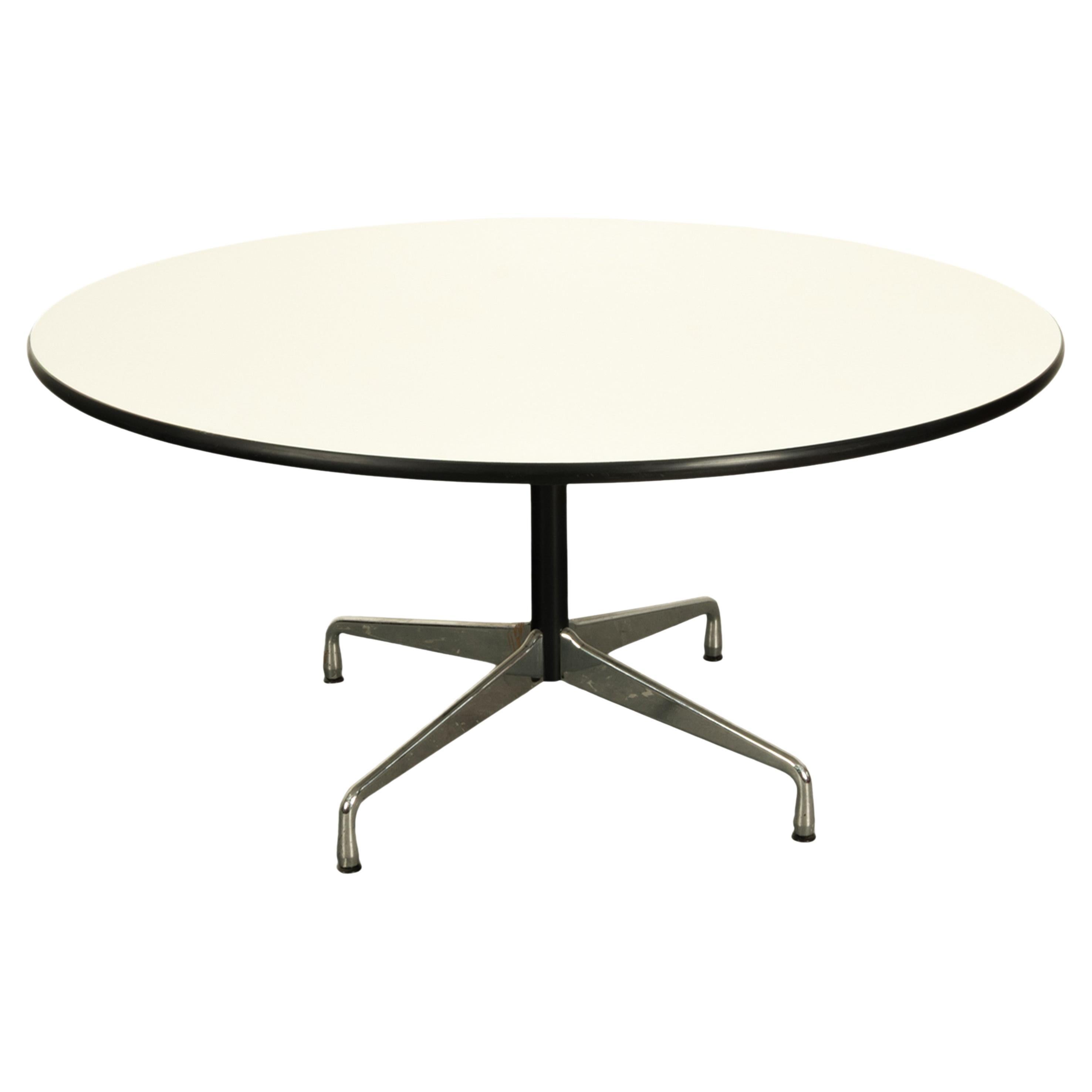Gran Mesa de Conferencia Circular de 60" Eames de Comedor Moderno de Mitad de Siglo Eames Vitra