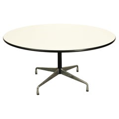 Large Mid Century Modern Circular 60" Eames Dining Conference Table Eames Vitra