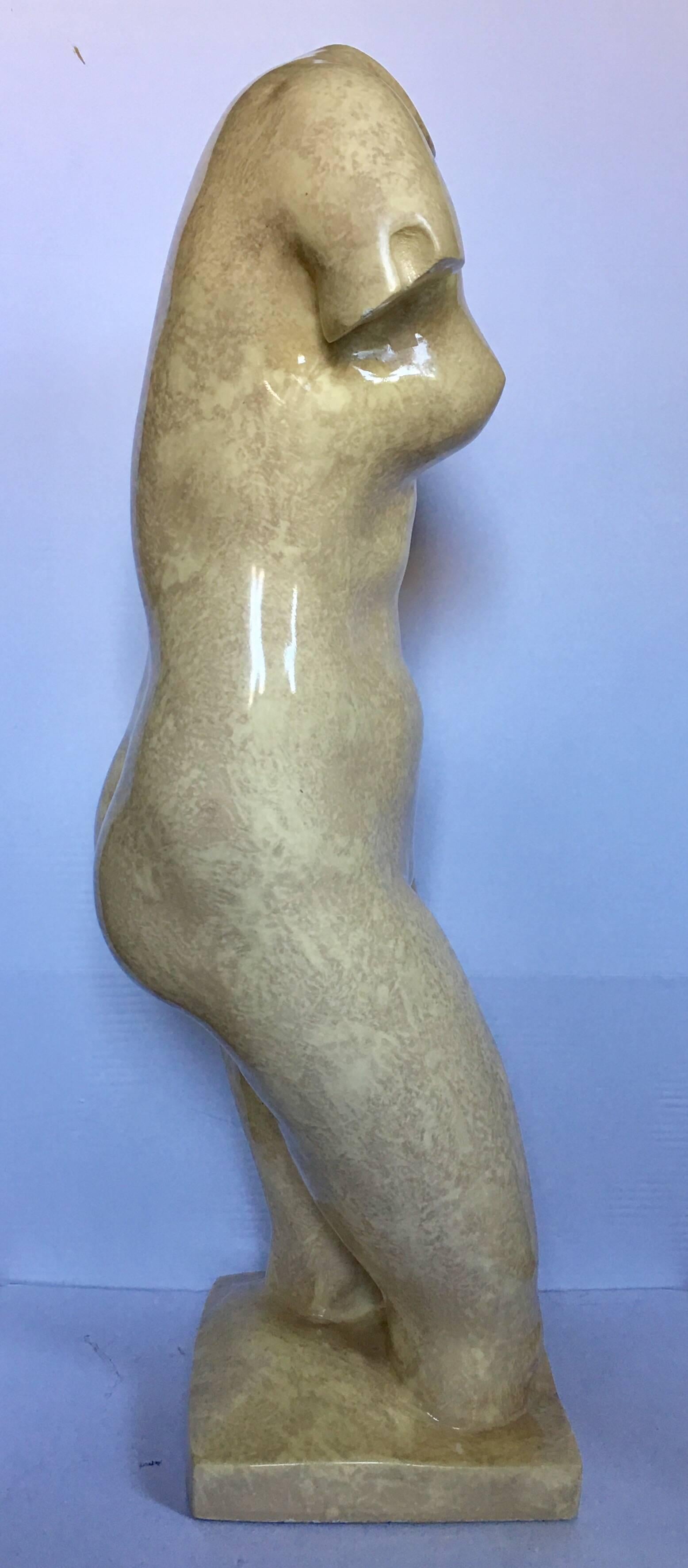 Large Mid-Century Modern Classical Form Plaster Sculpture In Good Condition In Lambertville, NJ