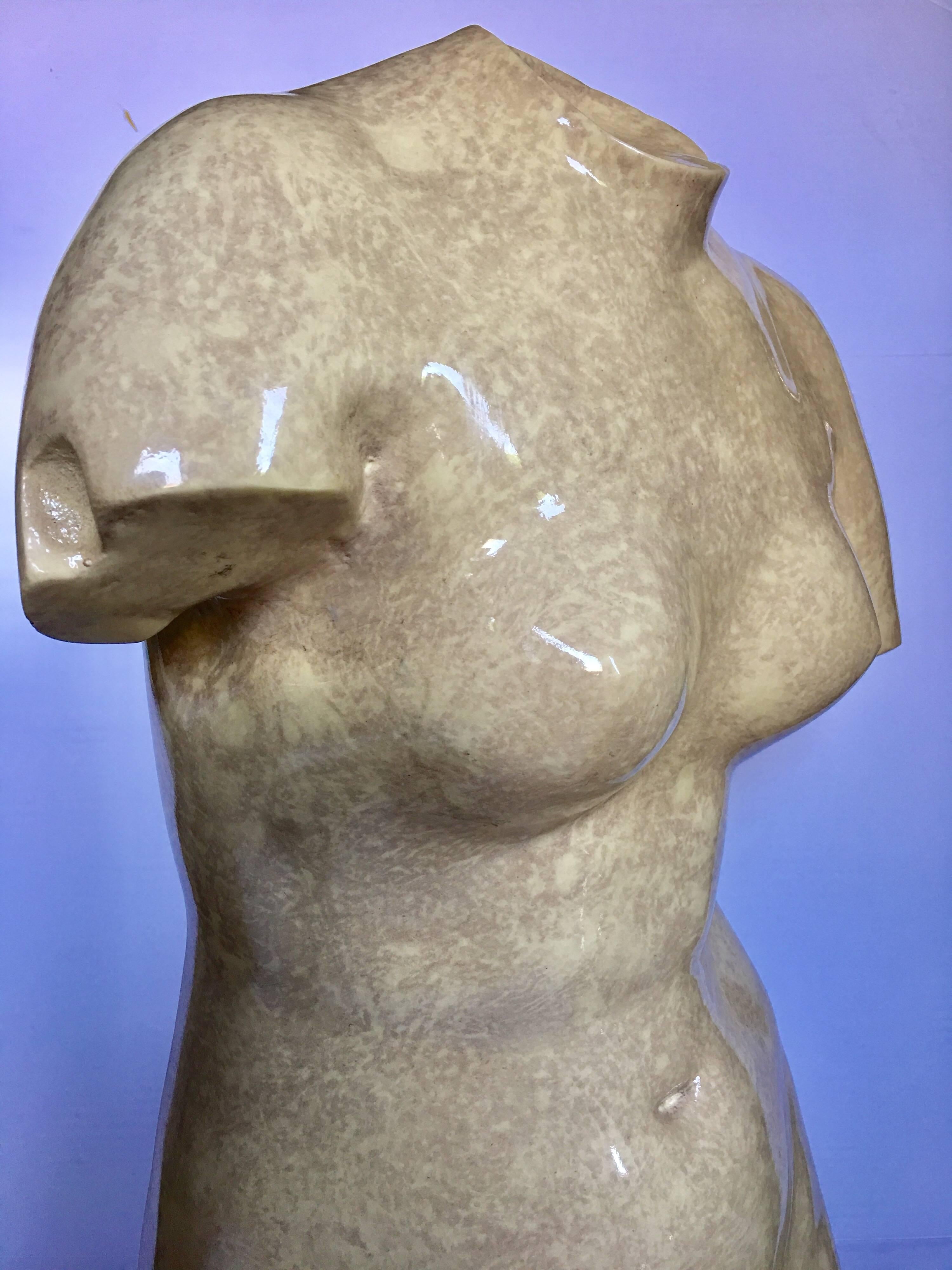 Large Mid-Century Modern Classical Form Plaster Sculpture 1