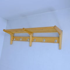 Large Mid-Century Modern Coat / Hat Rack in Birch, Vakiopuu, Finland 1950s