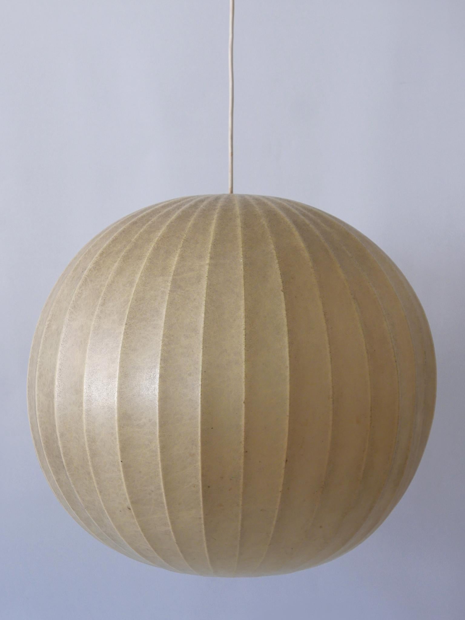 Large Mid-Century Modern Cocoon Pendant Lamp or Hanging Light Germany 1960s 3