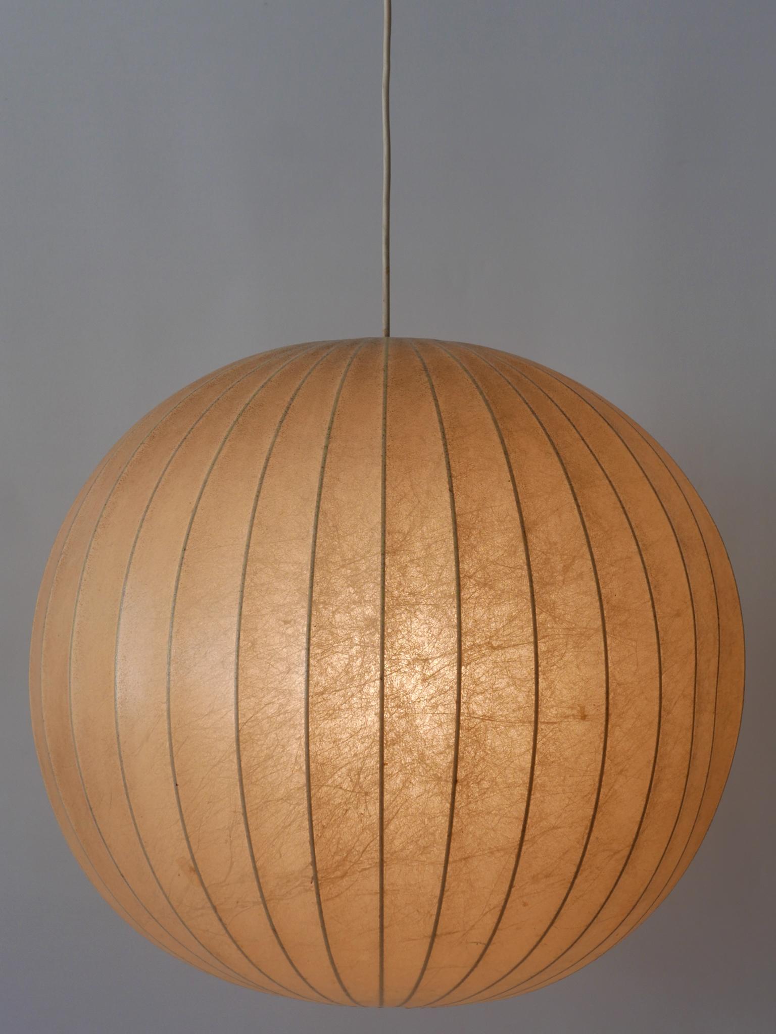 Large Mid-Century Modern Cocoon Pendant Lamp or Hanging Light Germany 1960s 4