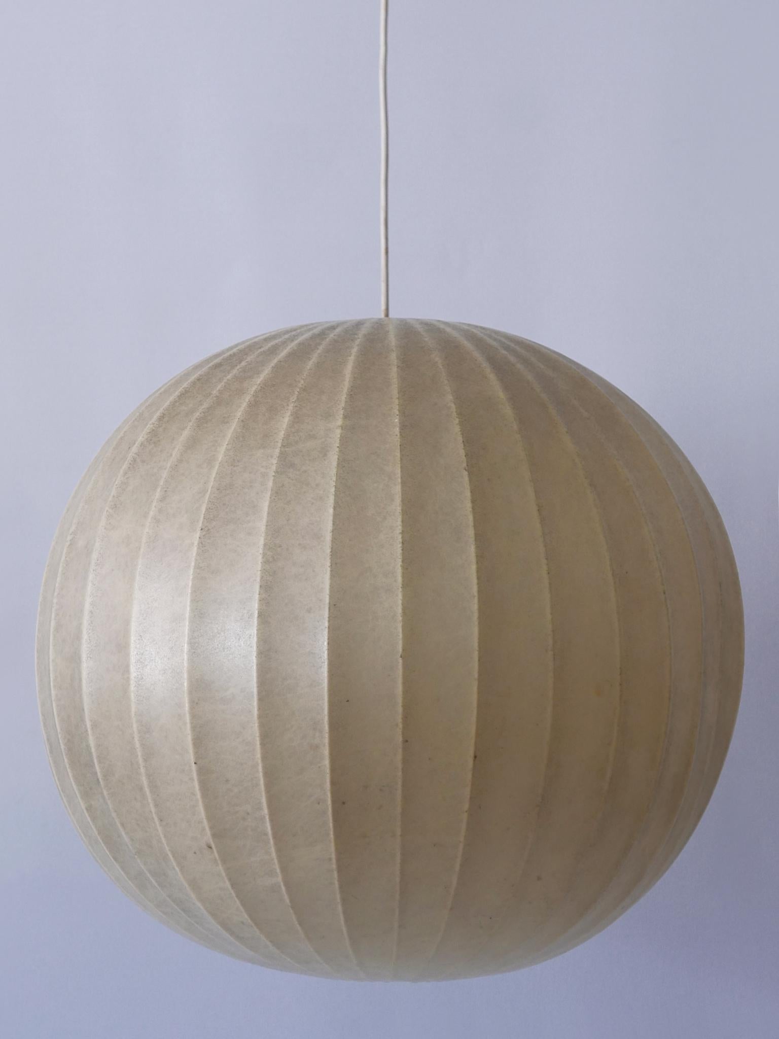 Large Mid-Century Modern Cocoon Pendant Lamp or Hanging Light Germany 1960s 1