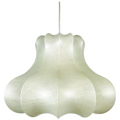 Large Mid-Century Modern Cocoon Pendant Light, 1960s, Italy
